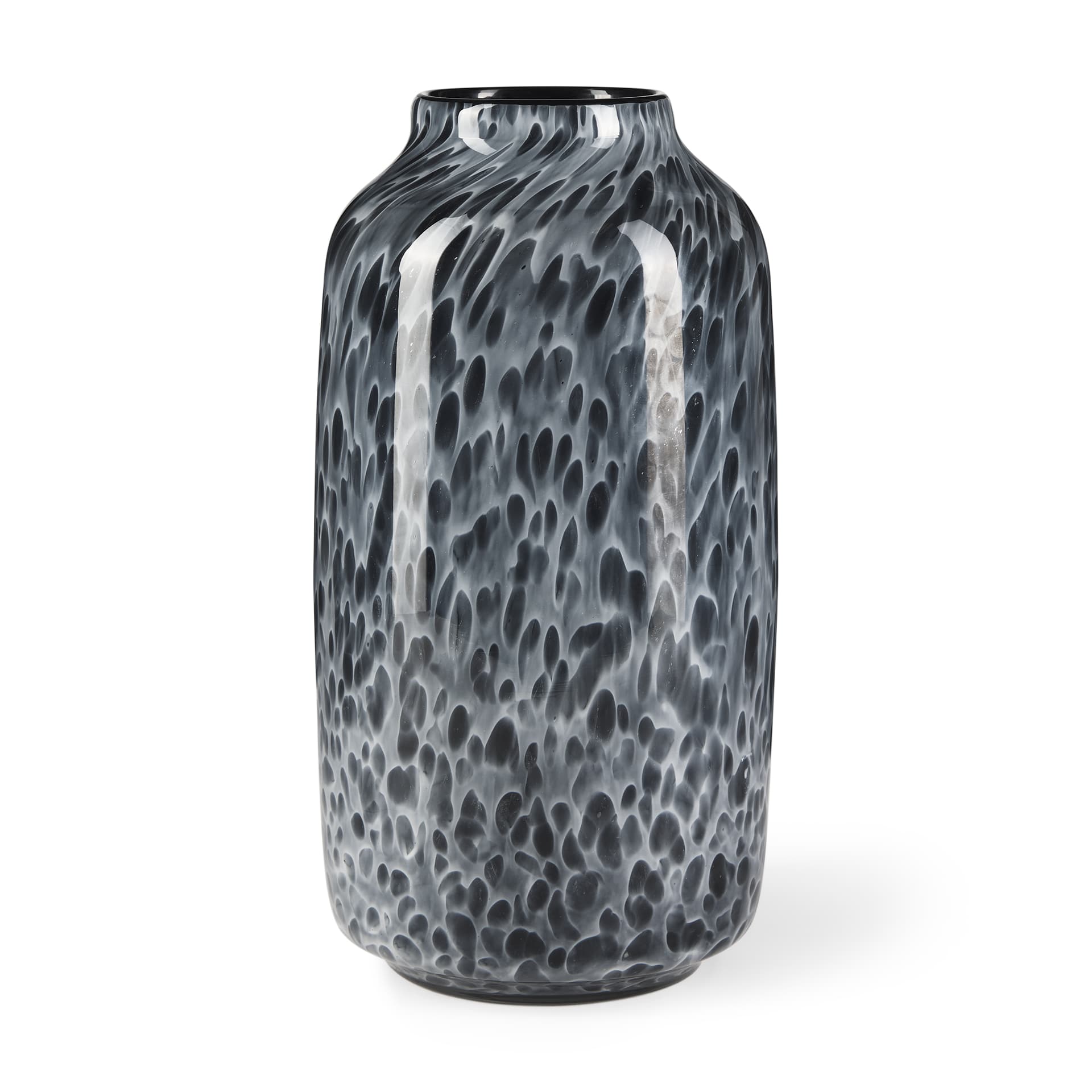 Masai Medium Black Mottled Glass Vase — product photograph