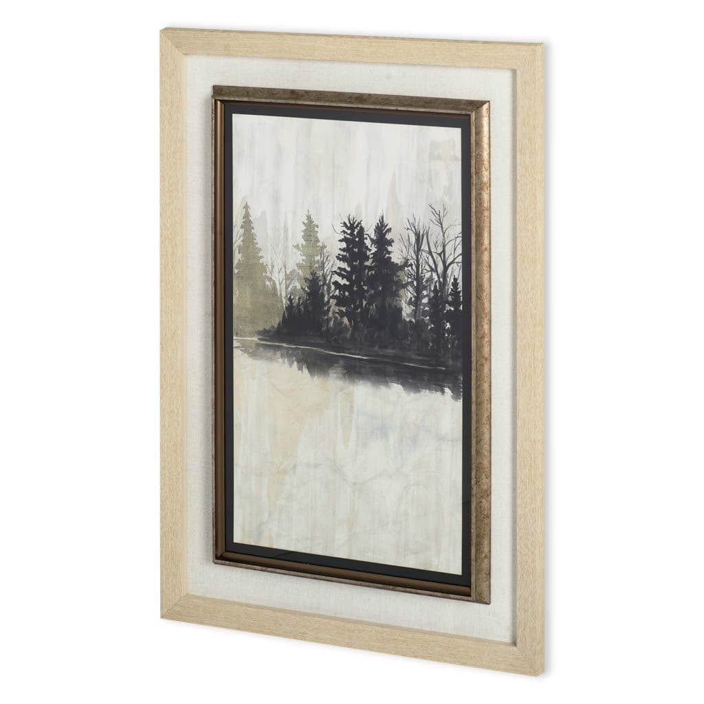 Pine Island I by Naomi McCavitt a Hand Embellished Textured Framed Art Print Matted under Glass — product photograph