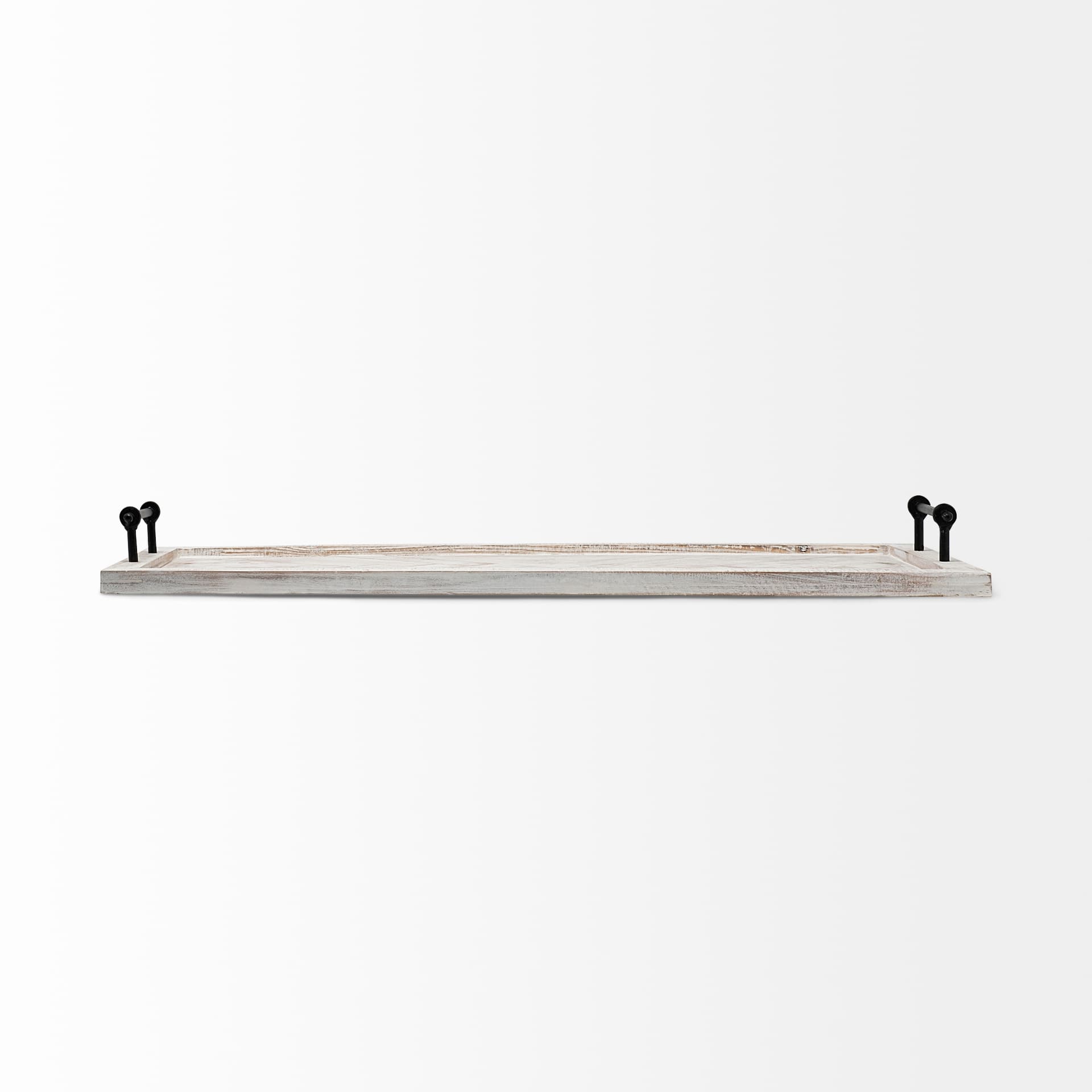 Alfred 35L x 16W Natural Wooden Herringbone Rectangular Tray — product photograph