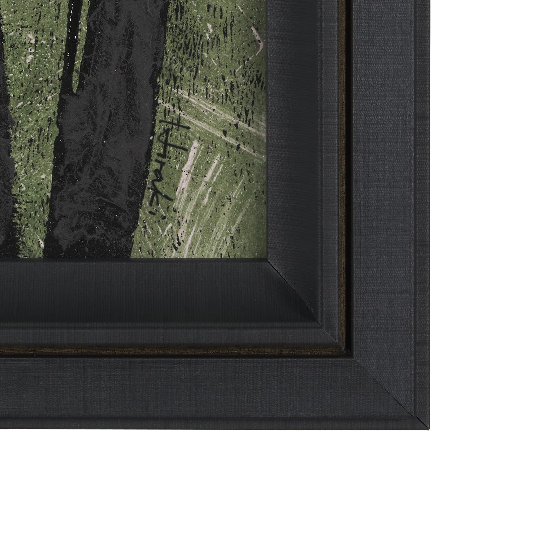 Etched Silouette V by Mercana Studio a Hand Embellished Textured Framed Art Print — product photograph