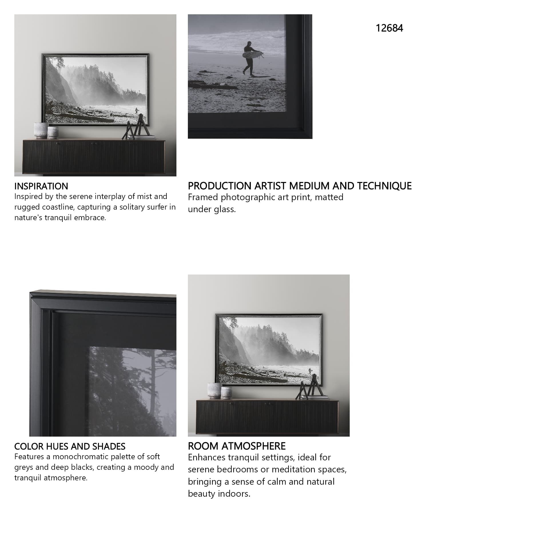 Shoreland I by Melissa McClain a Framed Photo Art Print Matted under Glass — in a styled room