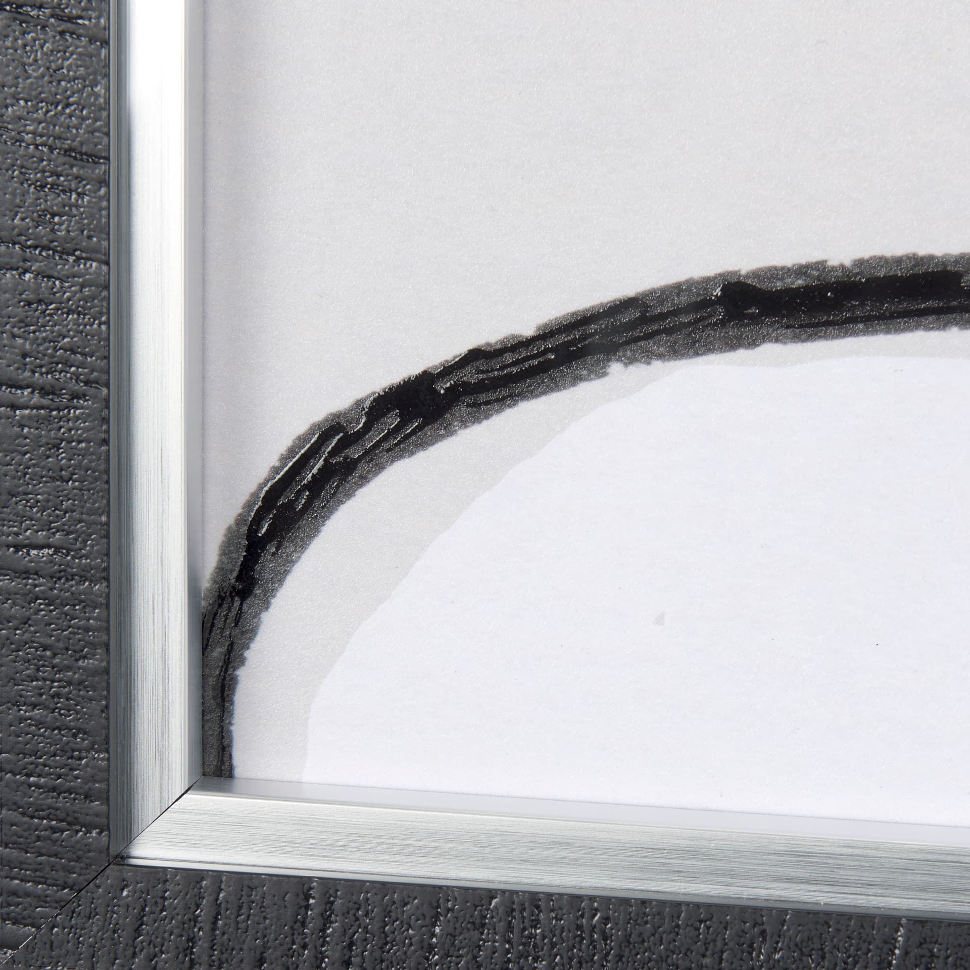 Neutral Shapes I by Mercana Studio a Hand Embellished Textured Framed Art Print Matted under Glass — product photograph