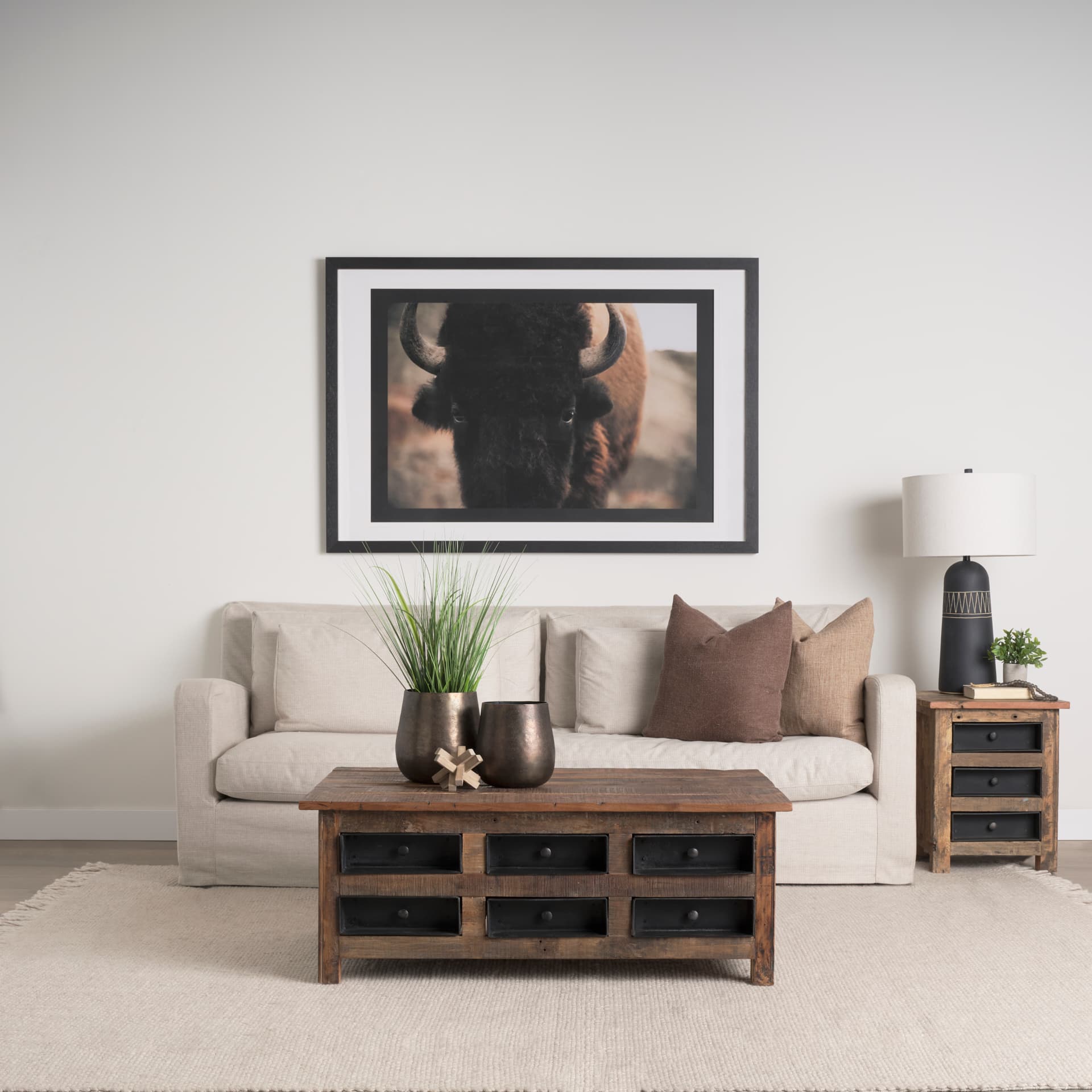 Vega II (Large) 7L x 7W Natural Wood Jack Object — product photograph
