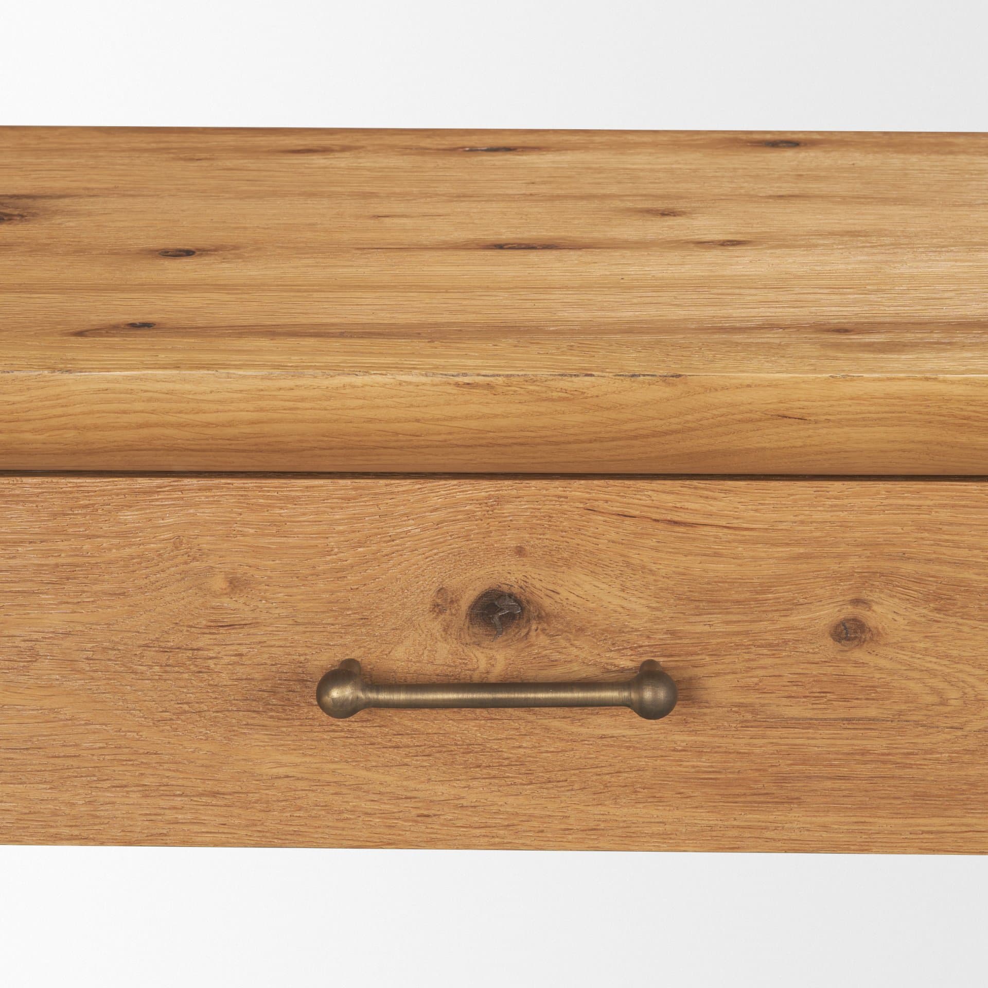 Belford 72" Light Brown Oak Wood Console Table — product photograph