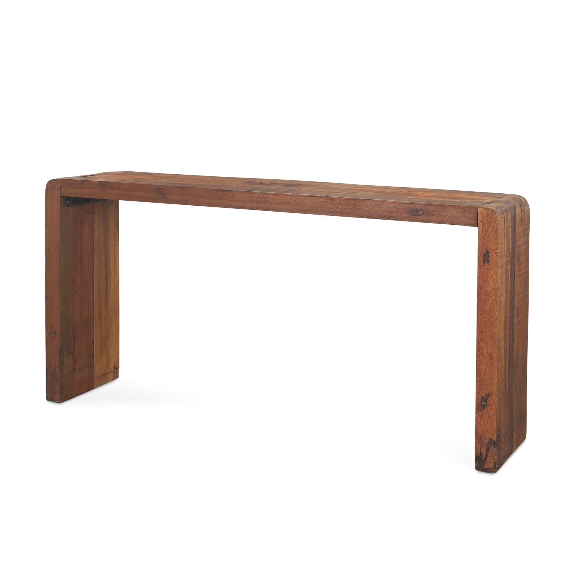 Estelle Rustic Brown Reclaimed Wood Console Table — product photograph