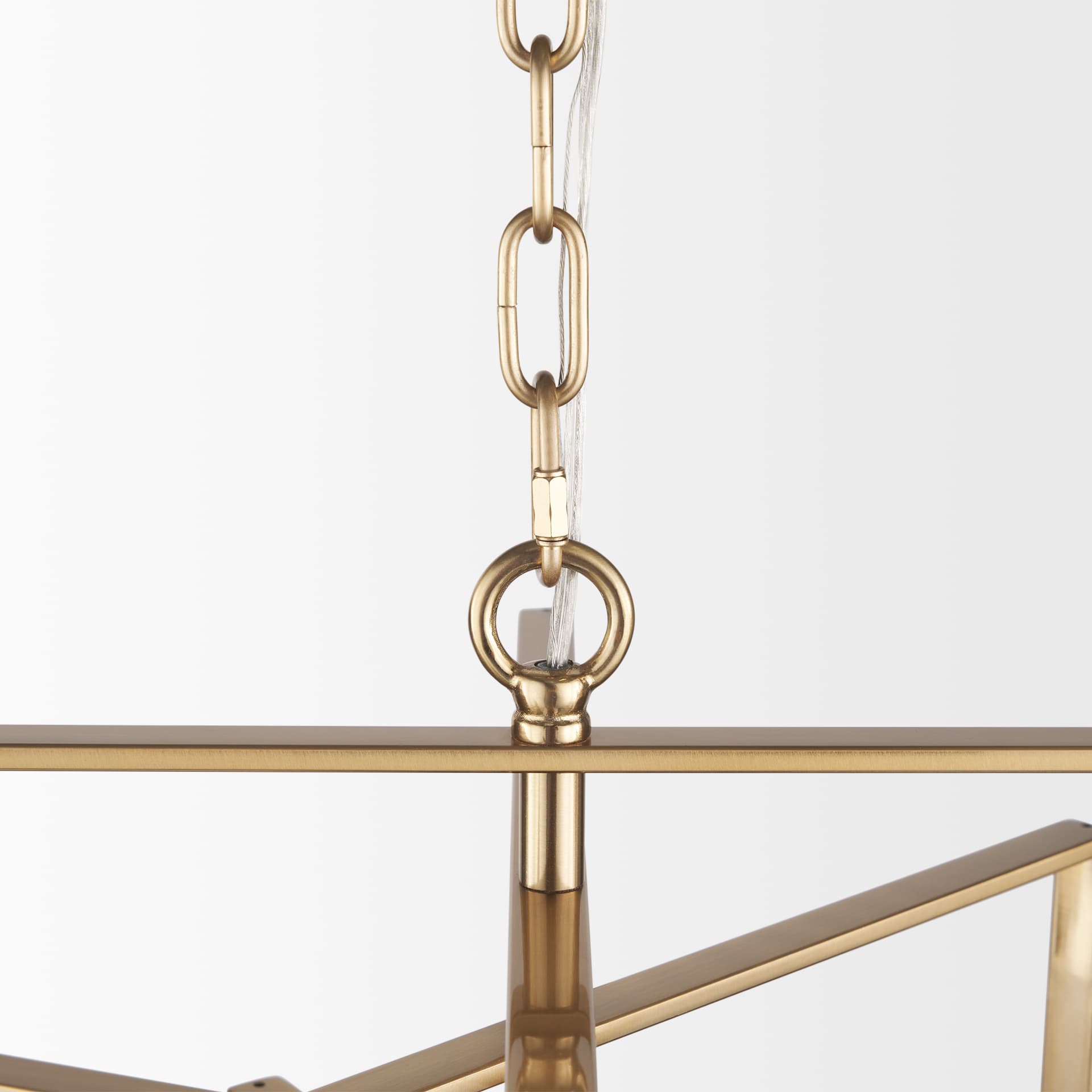 Colleen Antiqued Gold Metal 4-Light Chandelier — product photograph