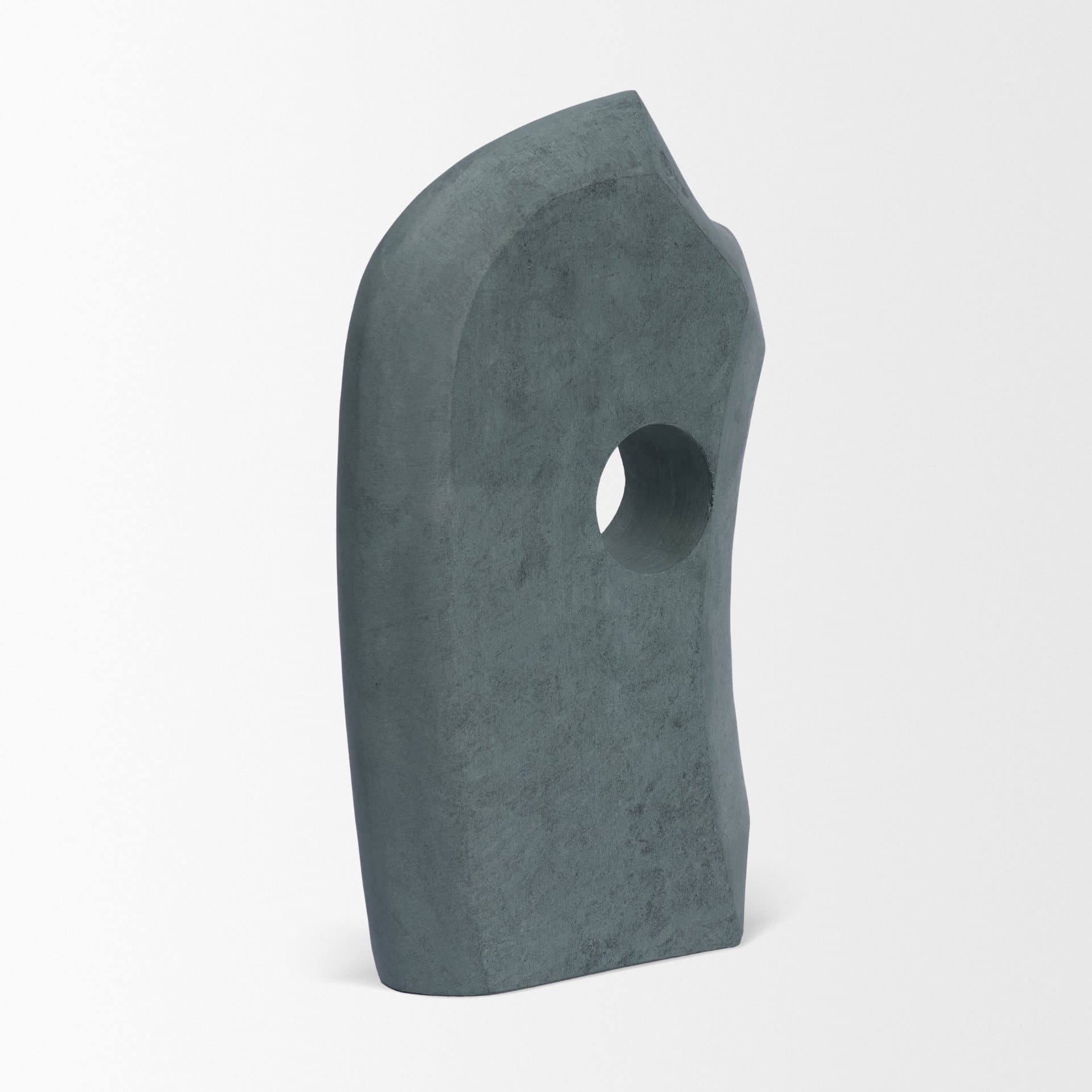 Carico Sculptural Gray Marble Decorative Object — product photograph
