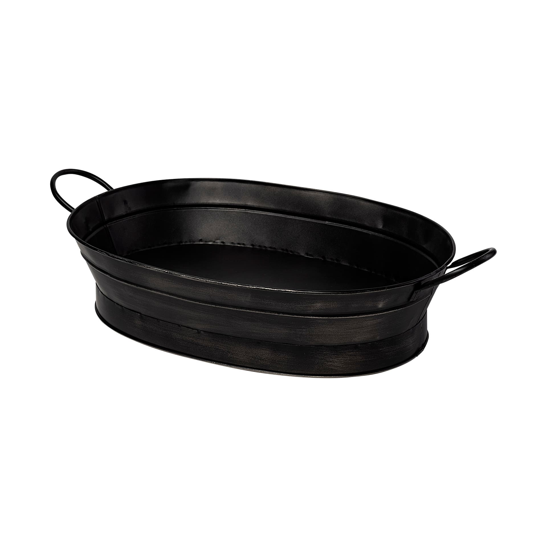 Reno 20L x 14W Black Metal Vintage Inspired Basket — product photograph