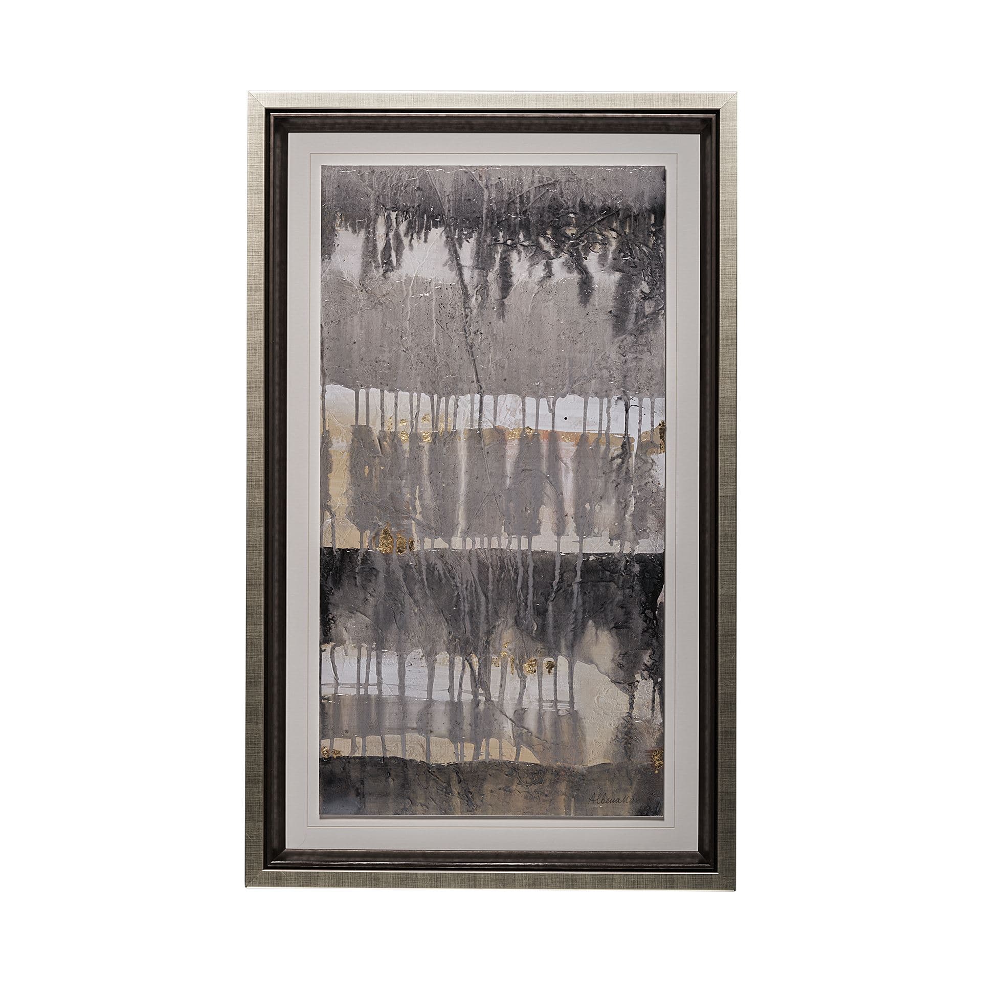 Tectonic I by Albena Hristova a Hand Embellished Textured Framed Art Print Matted under Glass — product photograph