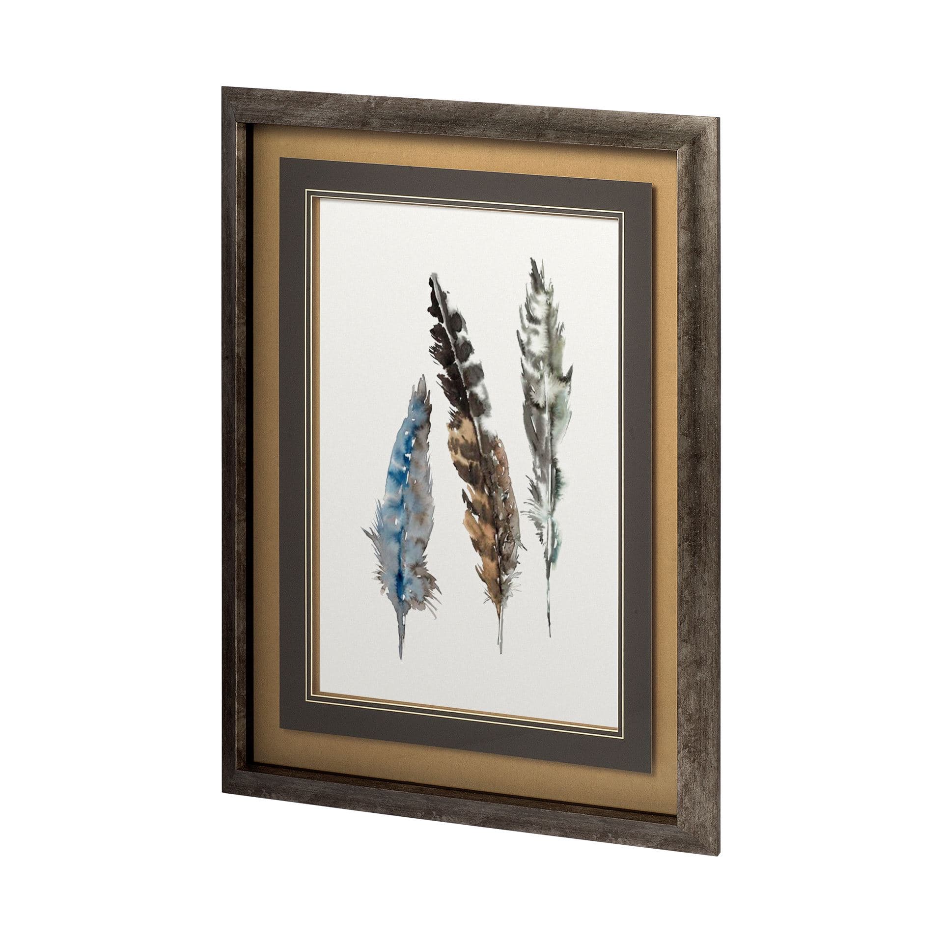 A Light Touch II by Rebecca Meyers a Hand Embellished Textured Framed Art Print Matted under Glass — product photograph