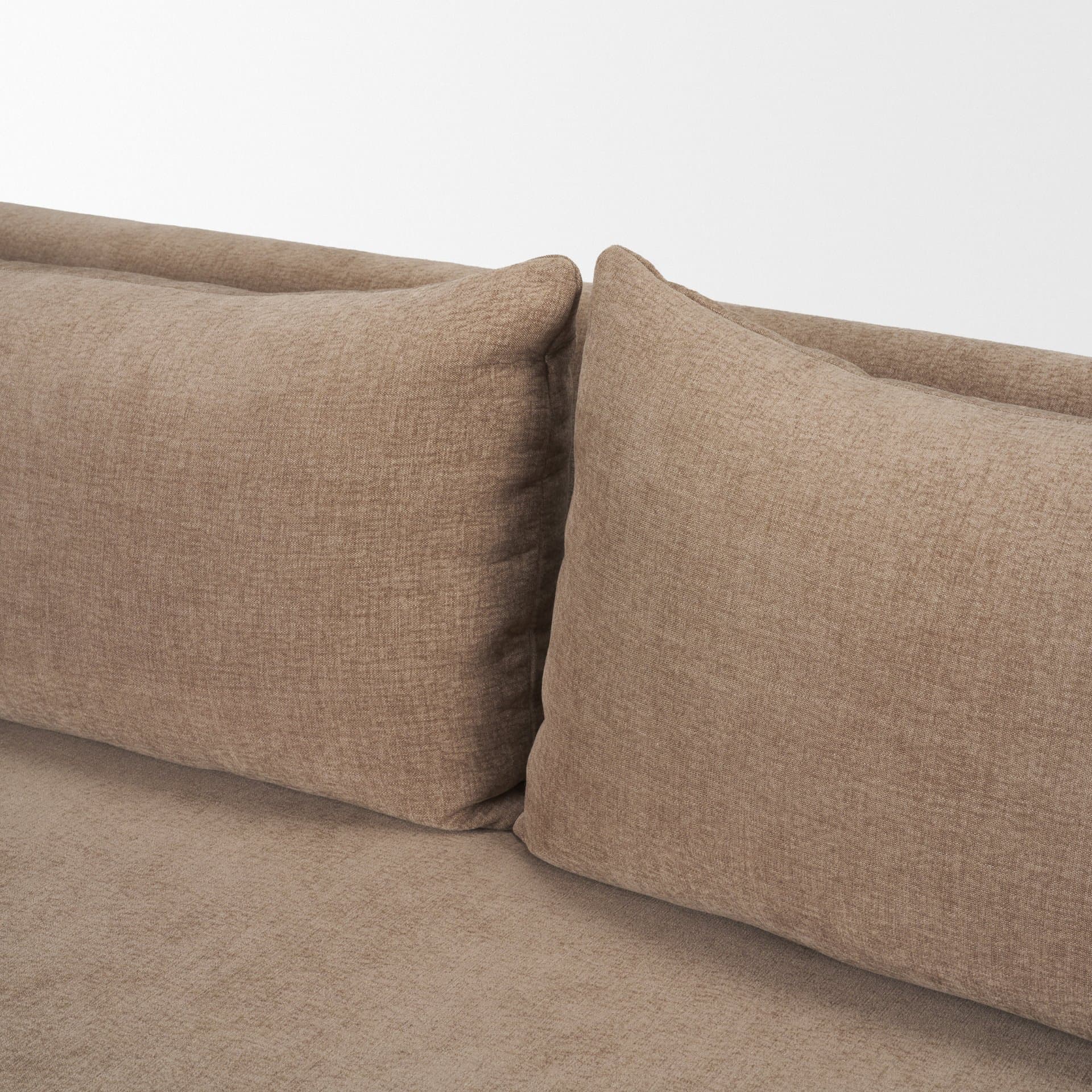 Ellington Slipcovered Slope Arm Sofa | 3 Seater | Stonewashed Latte Fabric — product photograph