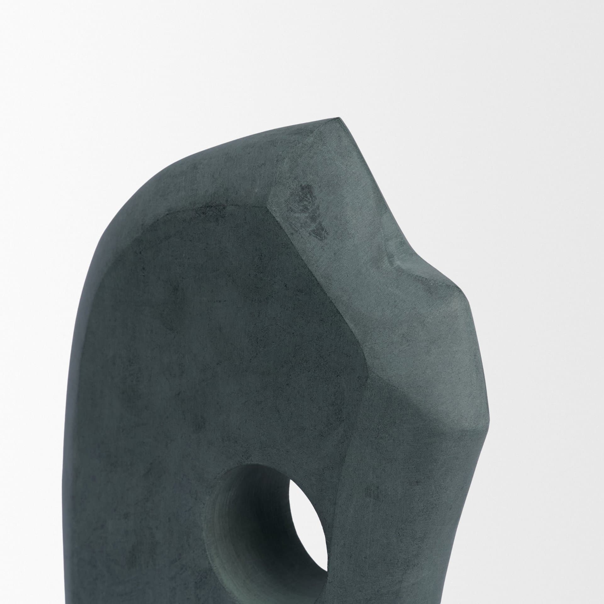 Carico Sculptural Gray Marble Decorative Object — product photograph