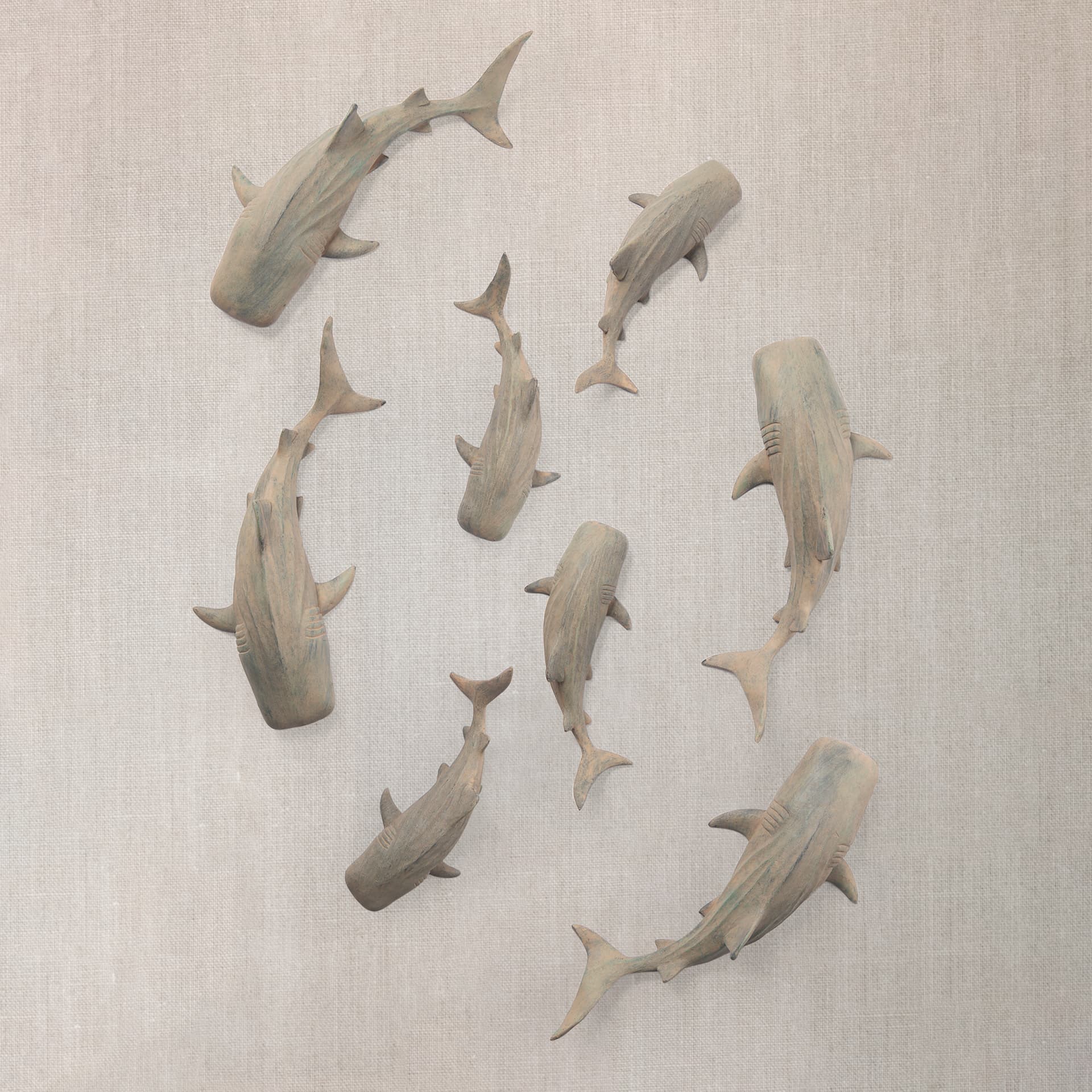 Willa Large Wall Mountable Whale Shark Sculpture — in a styled room
