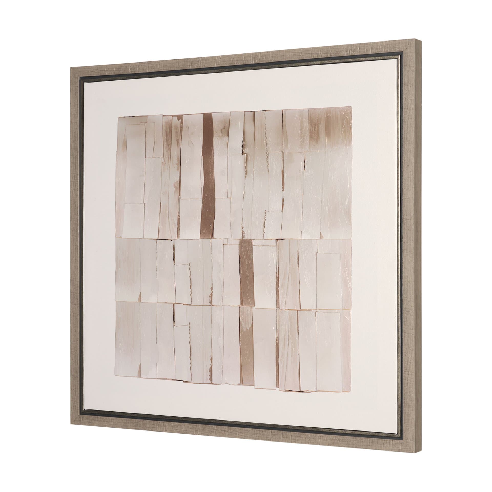 Glazed Echoes White II by Cartissi Hand-Embellished Textured Framed Canvas Artwork — product photograph