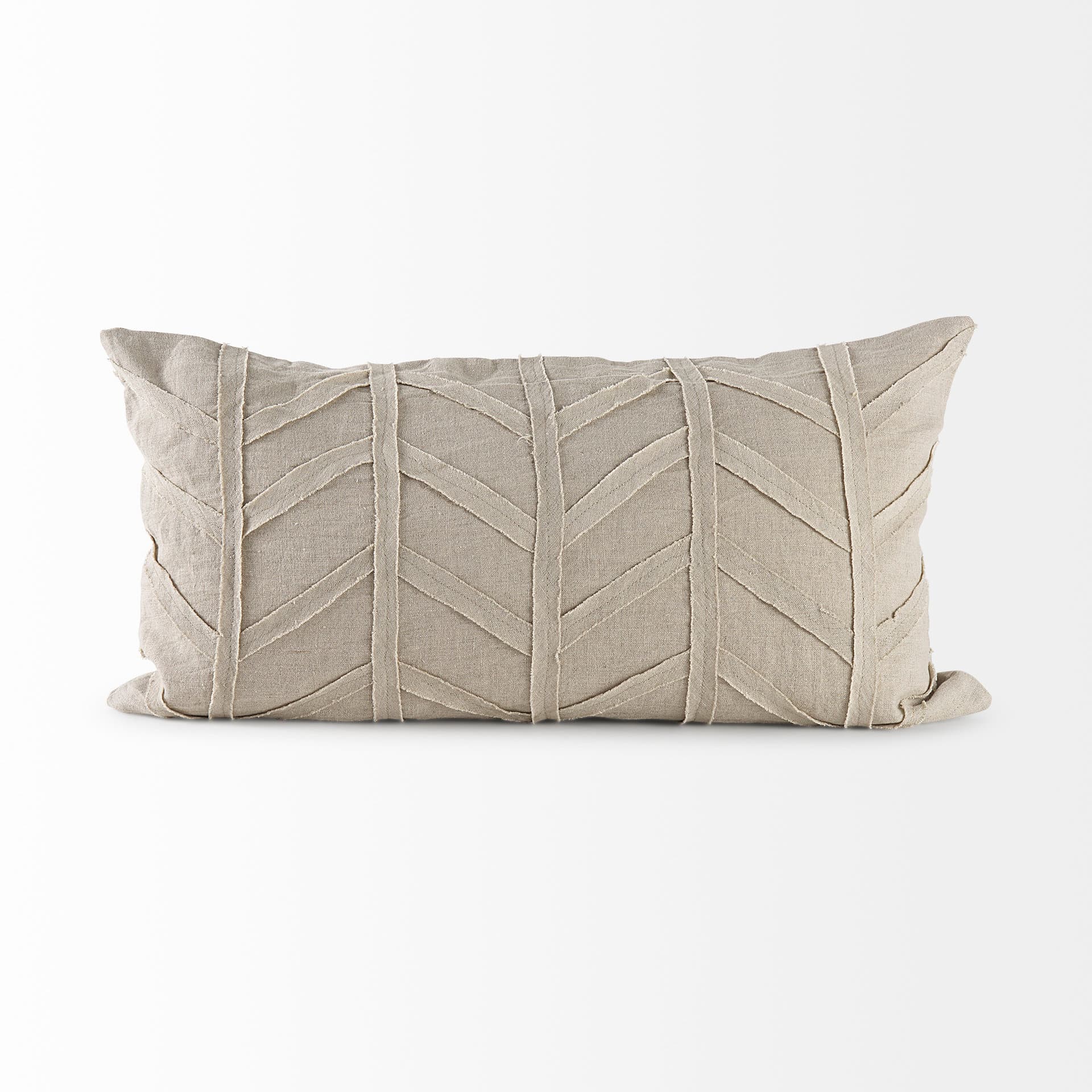 Ivivva 14x26 Beige Fabric Textured Decorative Pillow Cover — product photograph