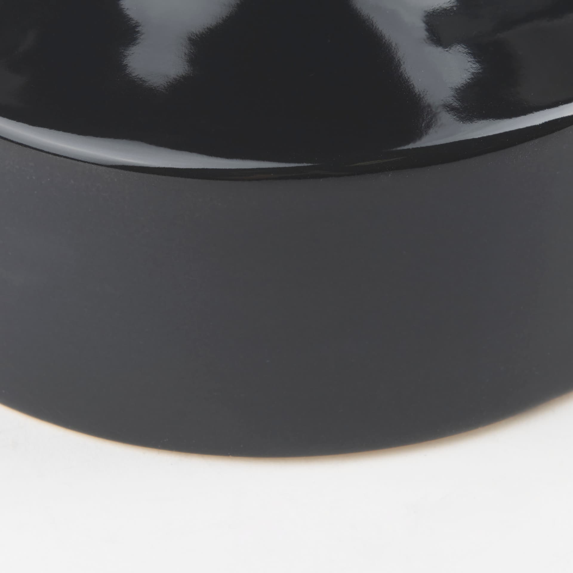 Burton 8.3H Small Glossy and Matte Black Ceramic Jug Vase — product photograph
