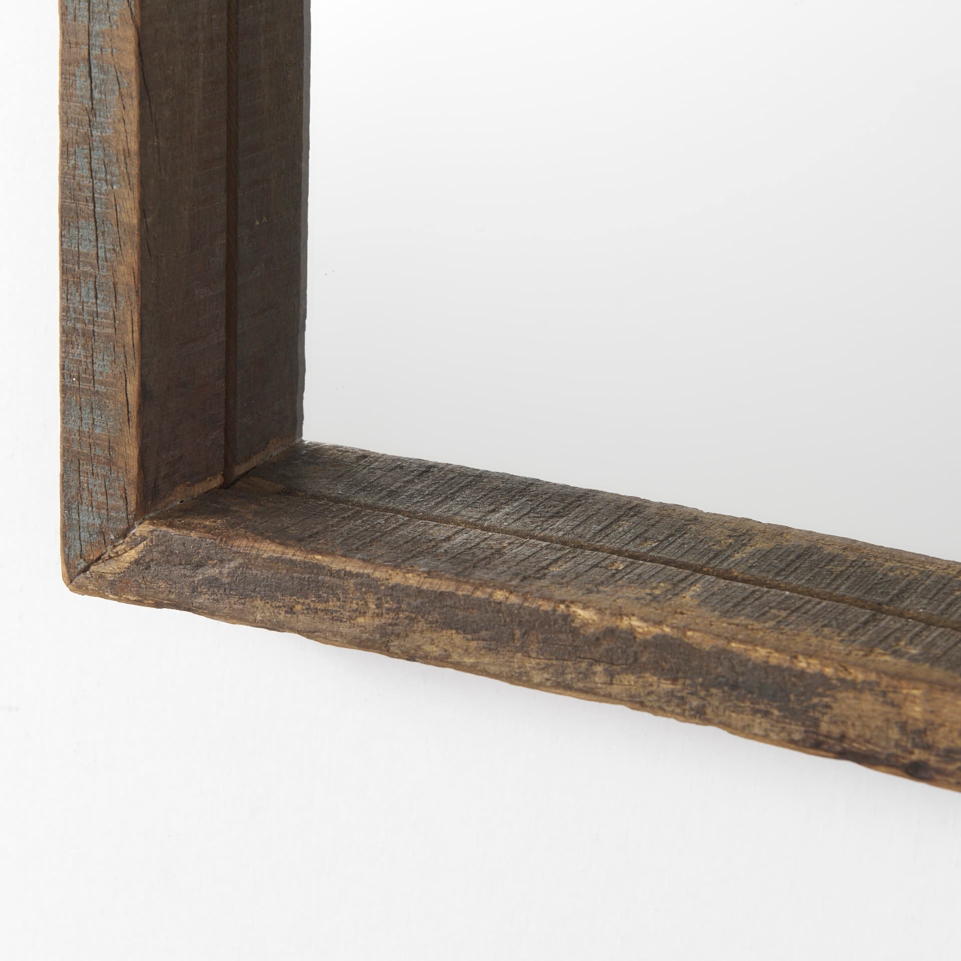 Gervaise 12L x 2W x 18H Brown Wood Frame Rectangular Wall Mirror — product photograph