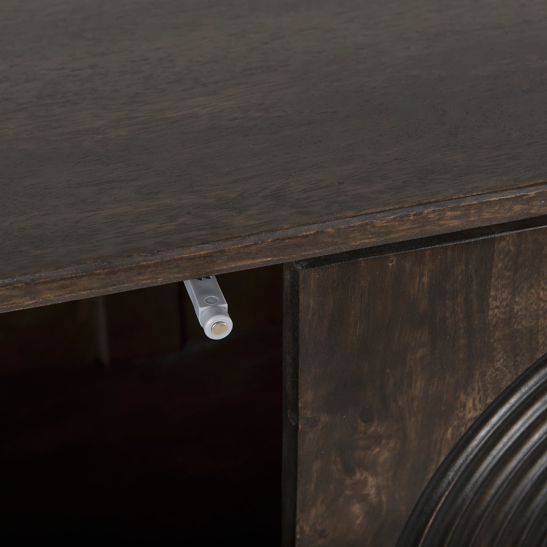 Tucker Dark Brown w/ Carved Arch Pattern 4 Door Sideboard — product photograph