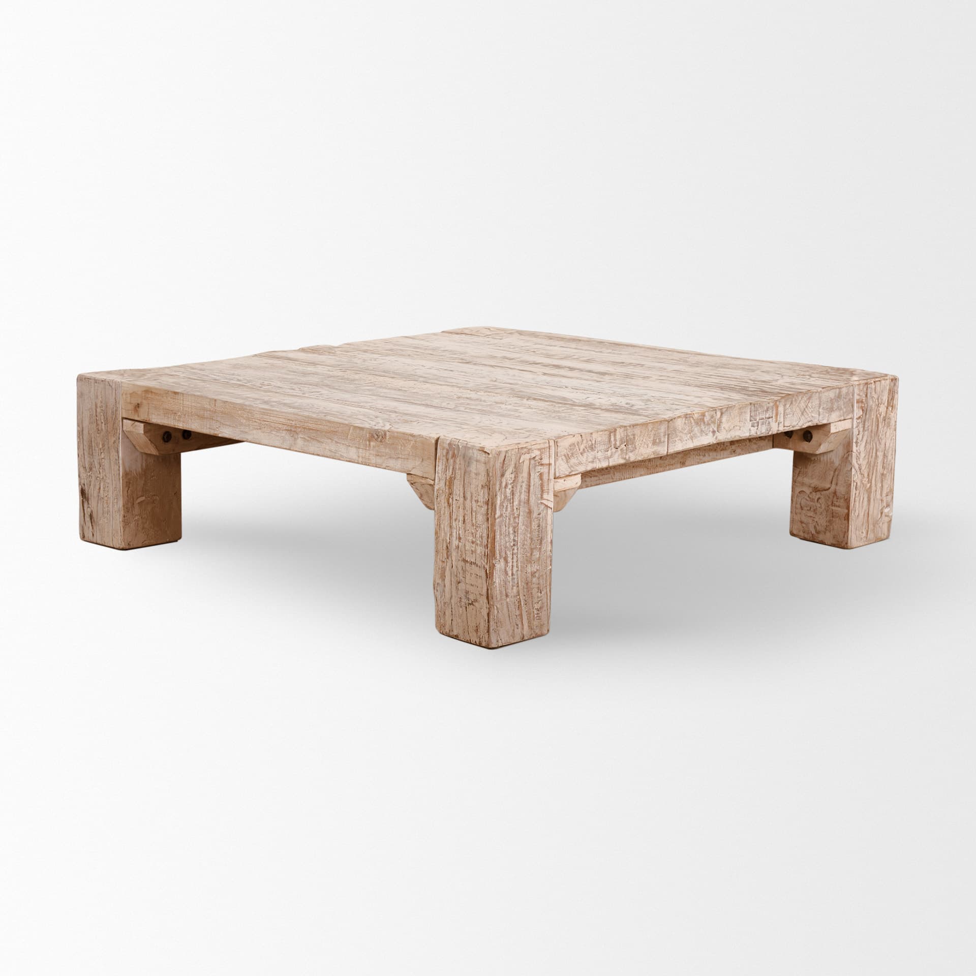 McArthur 48x48 Square Reclaimed Solid Wood Coffee Table — product photograph