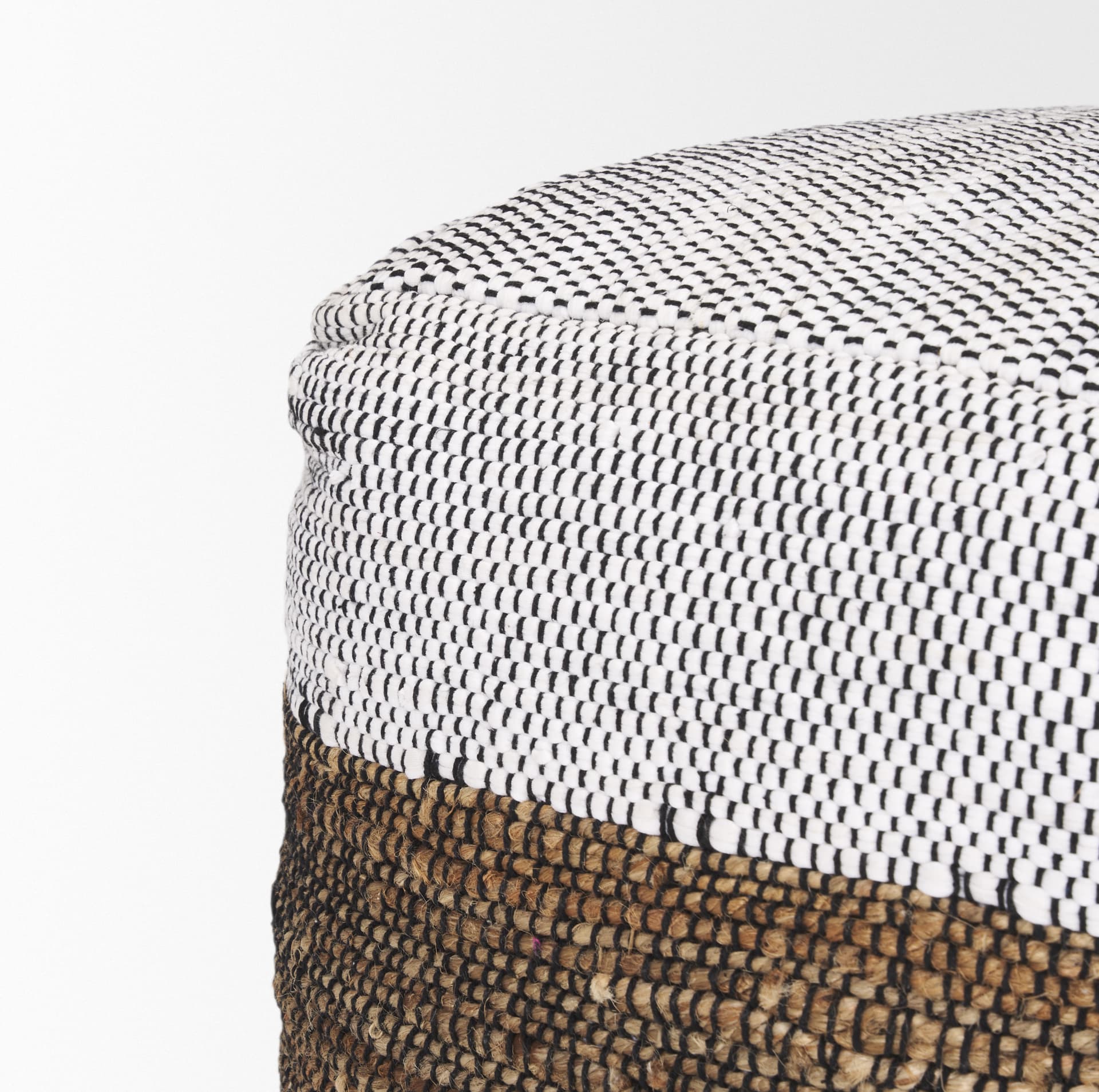 Samiya Jute w/ White Cotton Pouf — product photograph