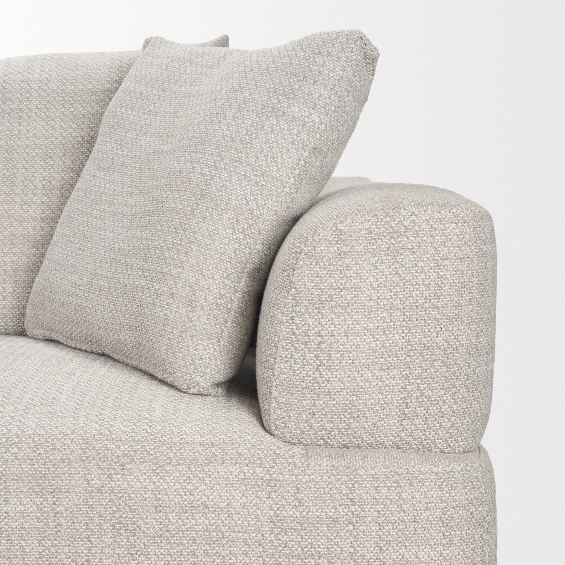 Warner Gray 3 Piece Sofa Set w/Corner Piece — product photograph