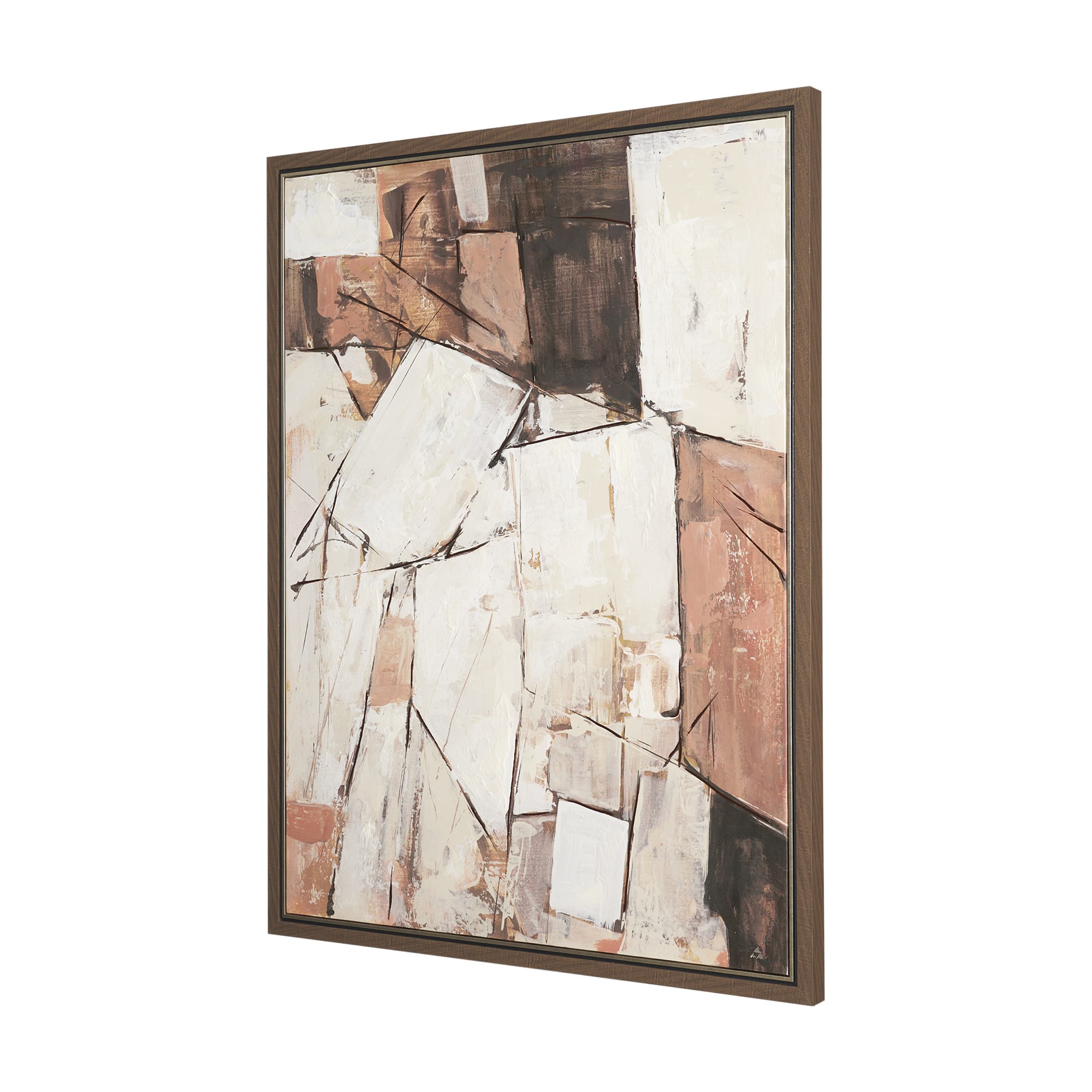 Shale II by Mercana Studio Hand-Embellished Textured Framed Canvas Artwork — product photograph