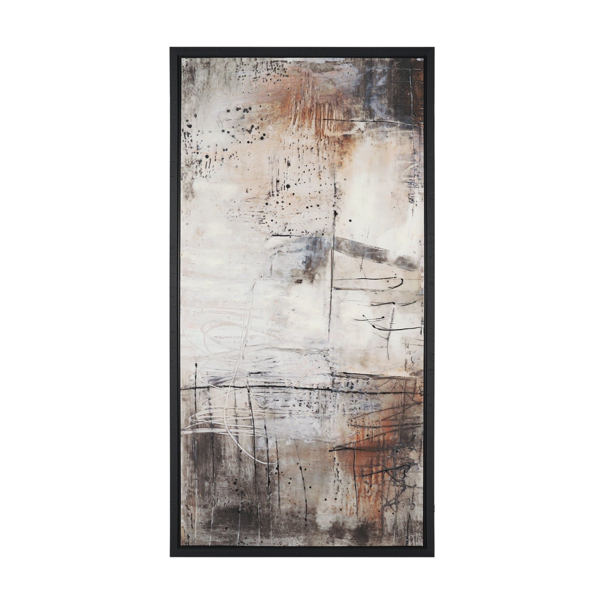 Blk Wht Bronze I by Jennifer Goldberger a Hand Embellished Textured Framed Canvas — product photograph