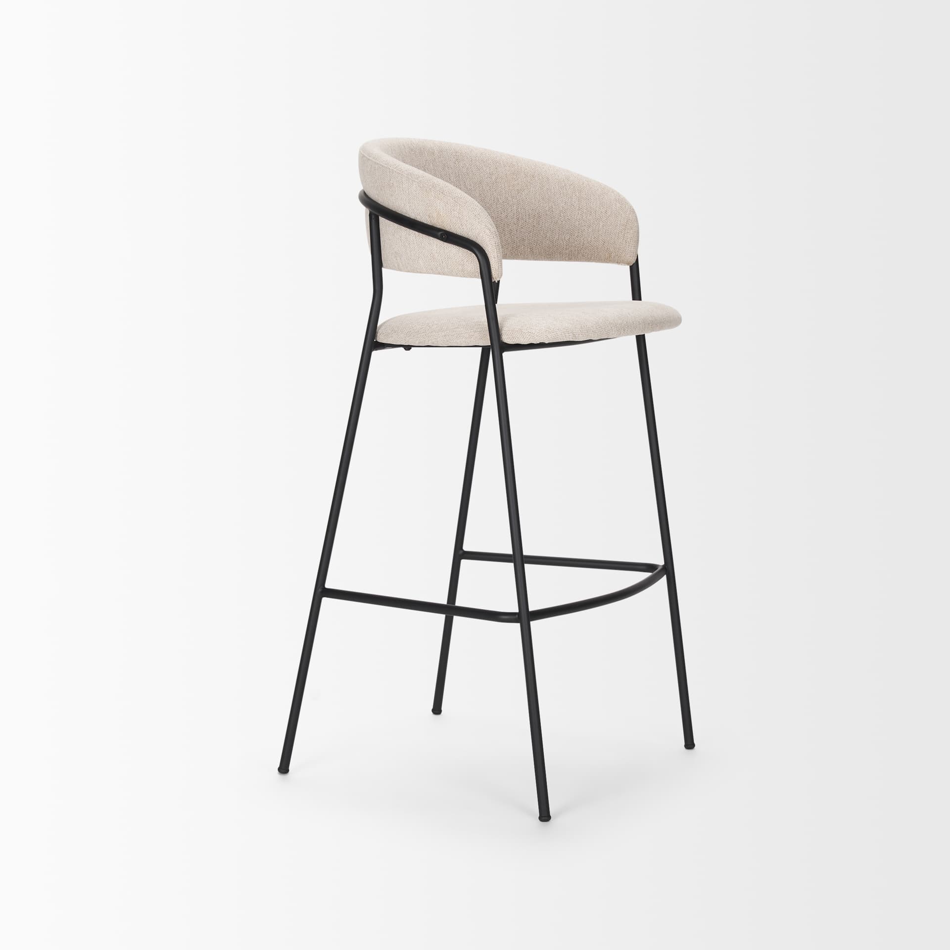 Carolyn Open Back 39.8in Seat Bar Stool | Oatmeal — product photograph