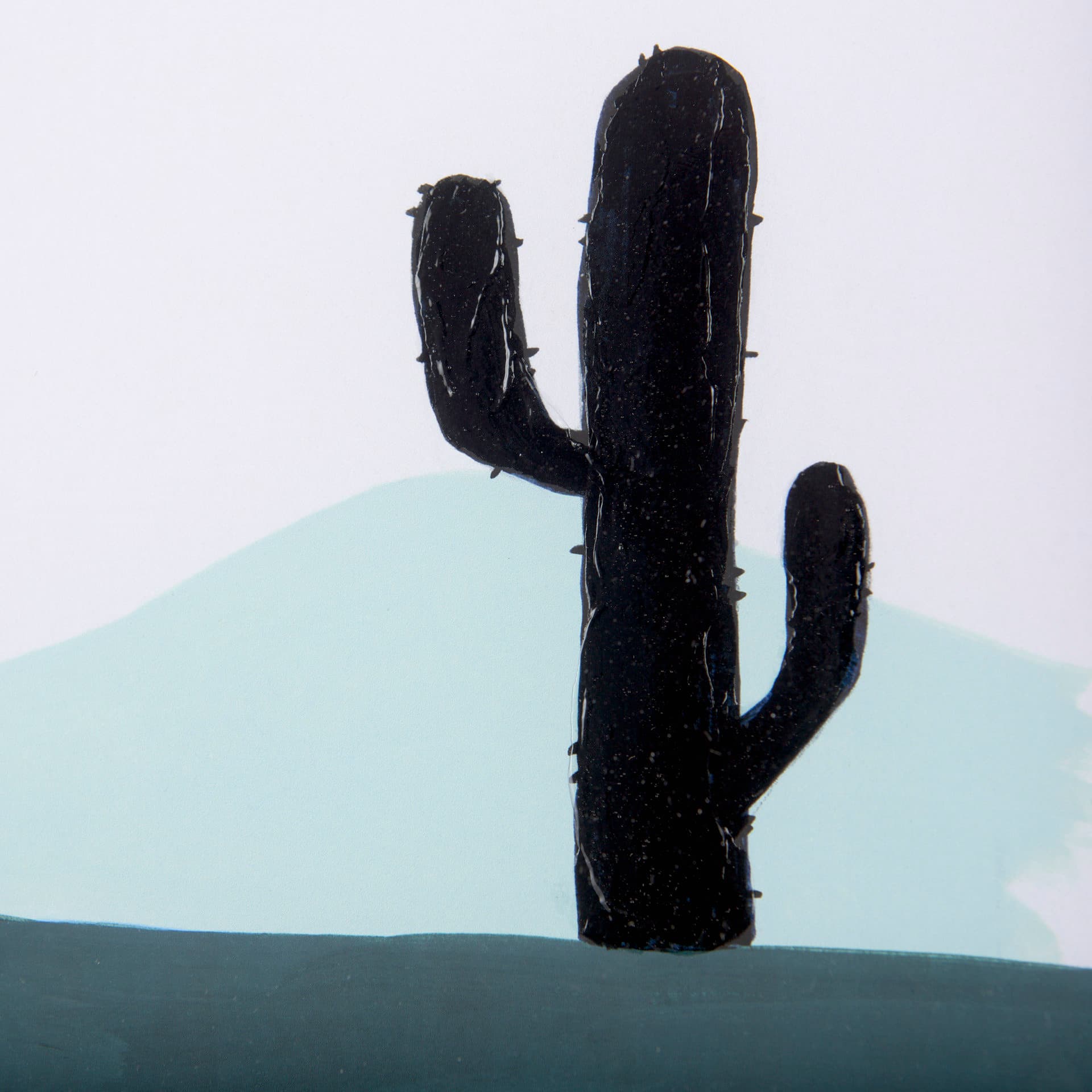 Green Desert I by Mercana Studio a Hand Embelished Textured Framed Art Print Matted under Glass — product photograph