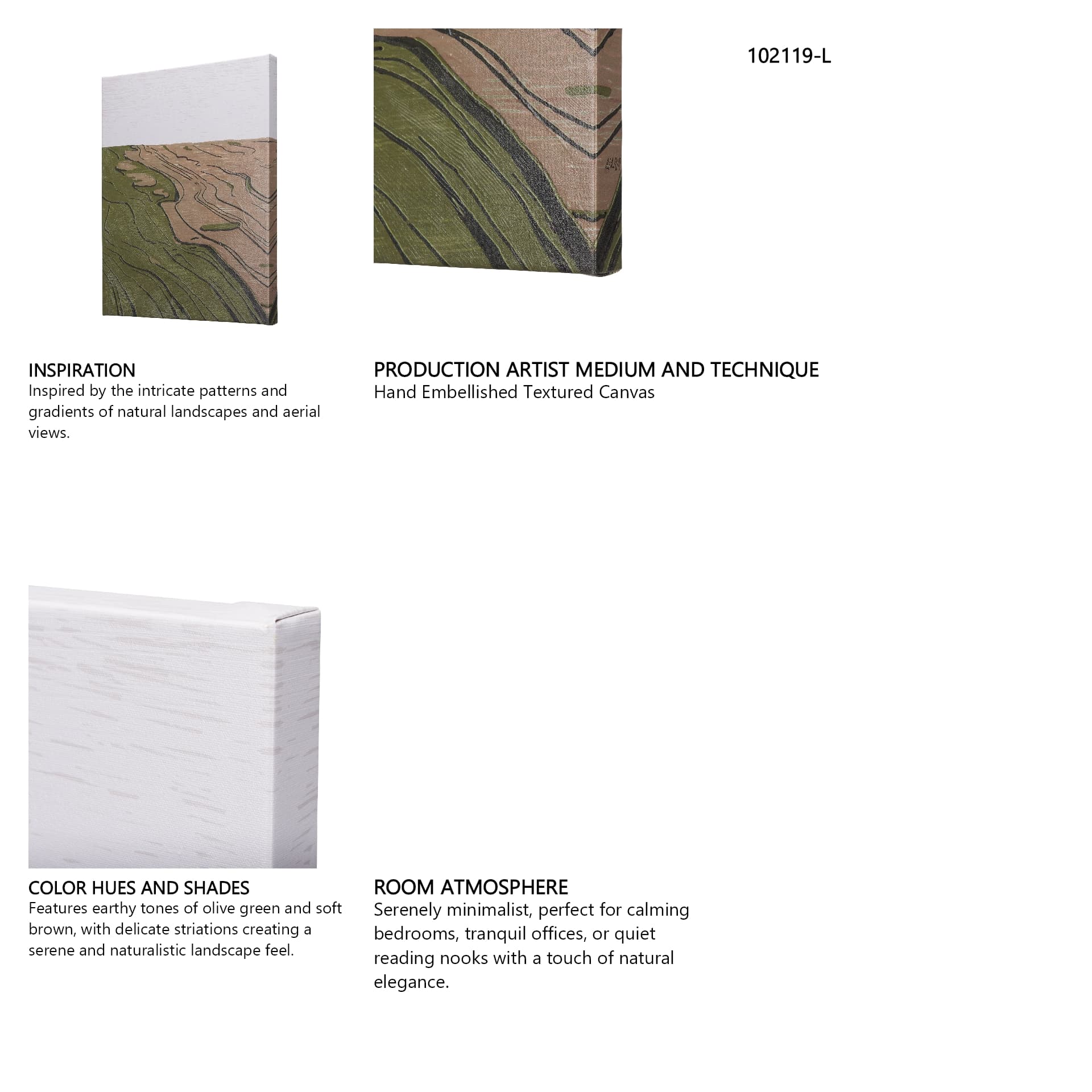 Farmland Spring I by Mercana Studio a Hand Embellished Textured Canvas — in a styled room
