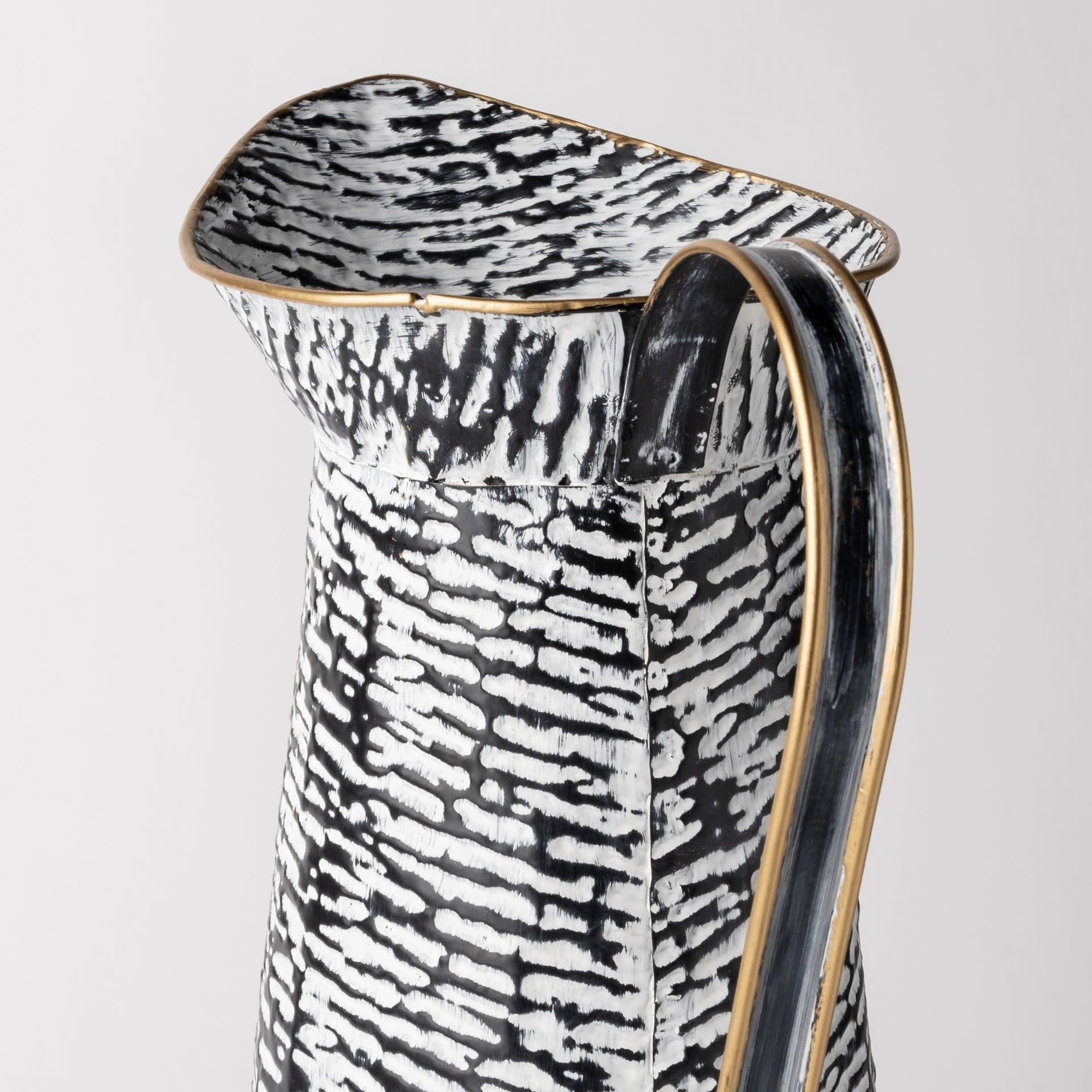 Colette Large Black/White Patterned Vase — product photograph