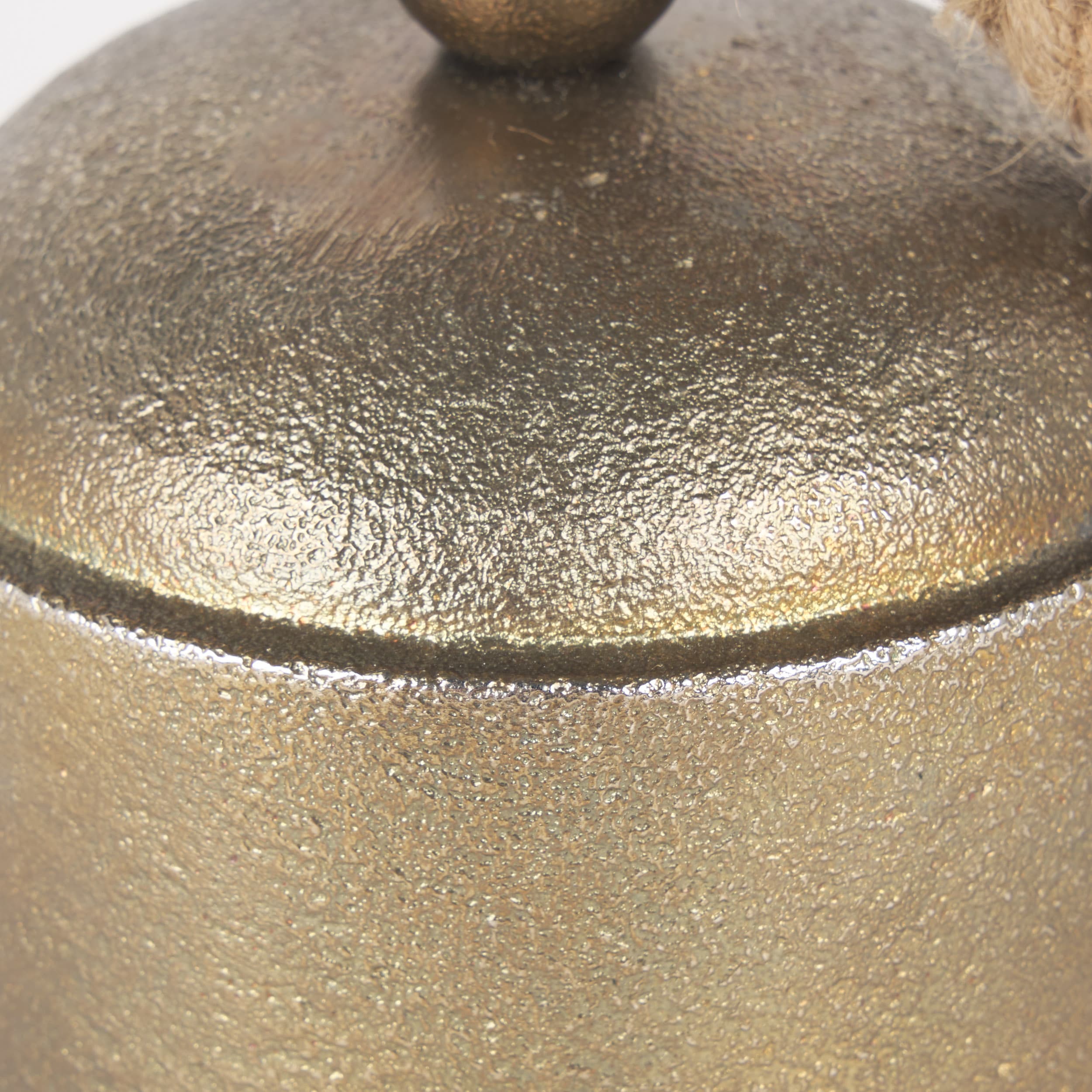 Quincy Medium Gold Metal Decorative Bell Object — product photograph