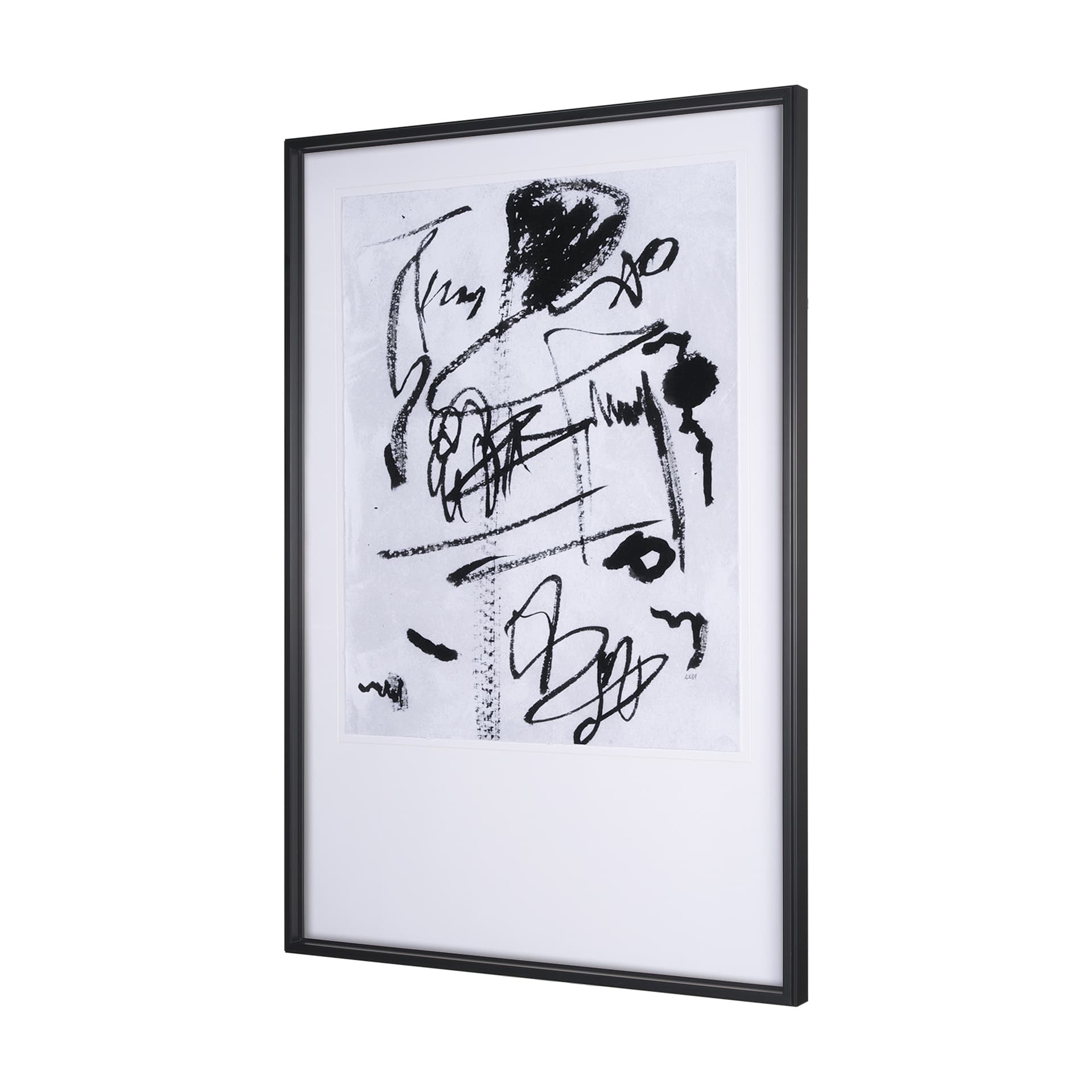 Doodle II by Mercana Studio a Hand Embellished Textured Framed Art Print Matted under Glass — product photograph