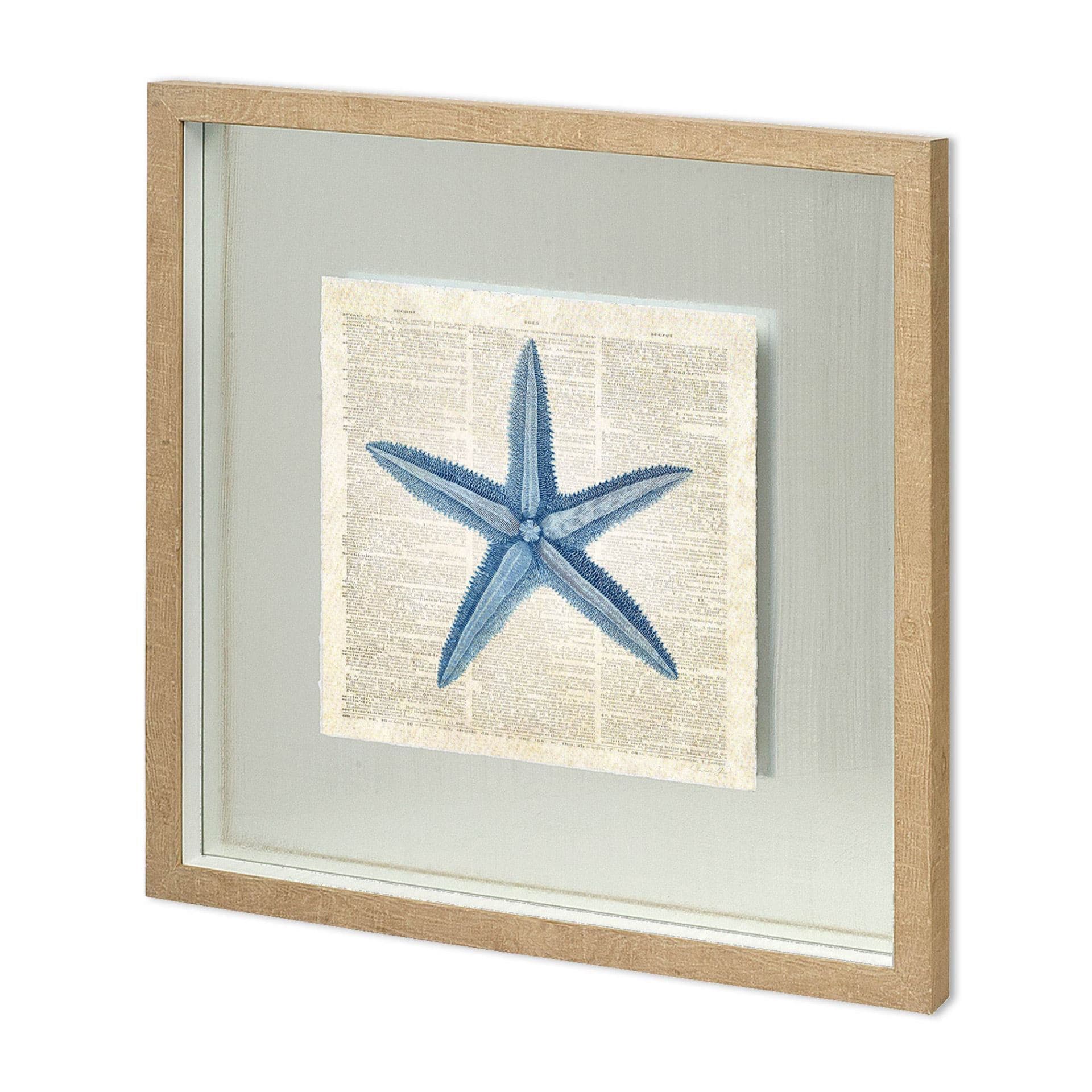 Starfish Pages by Christopher James a Hand Embellished Textured Framed Art Print Matted under Glass — product photograph