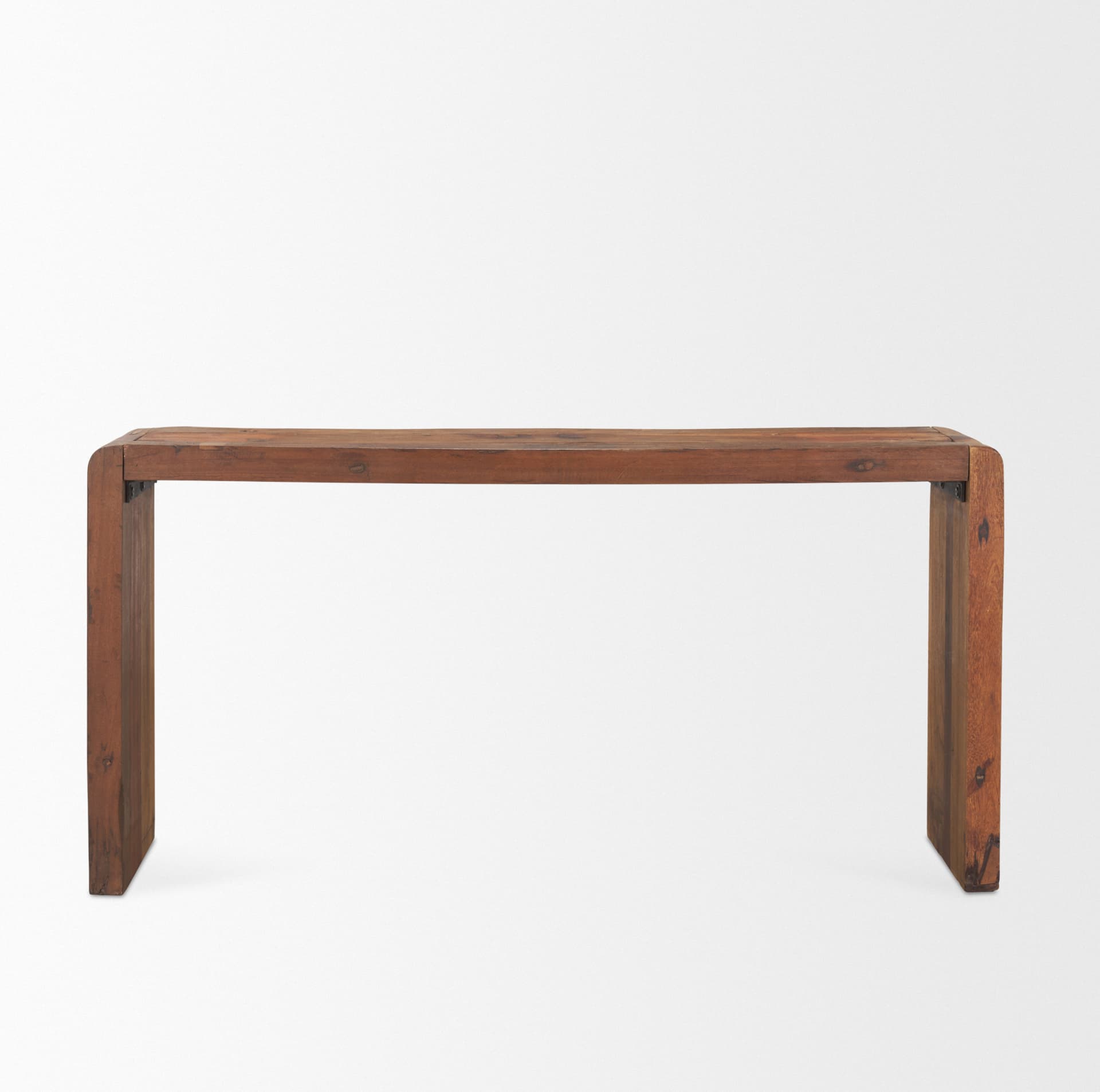 Estelle Rustic Brown Reclaimed Wood Console Table — product photograph