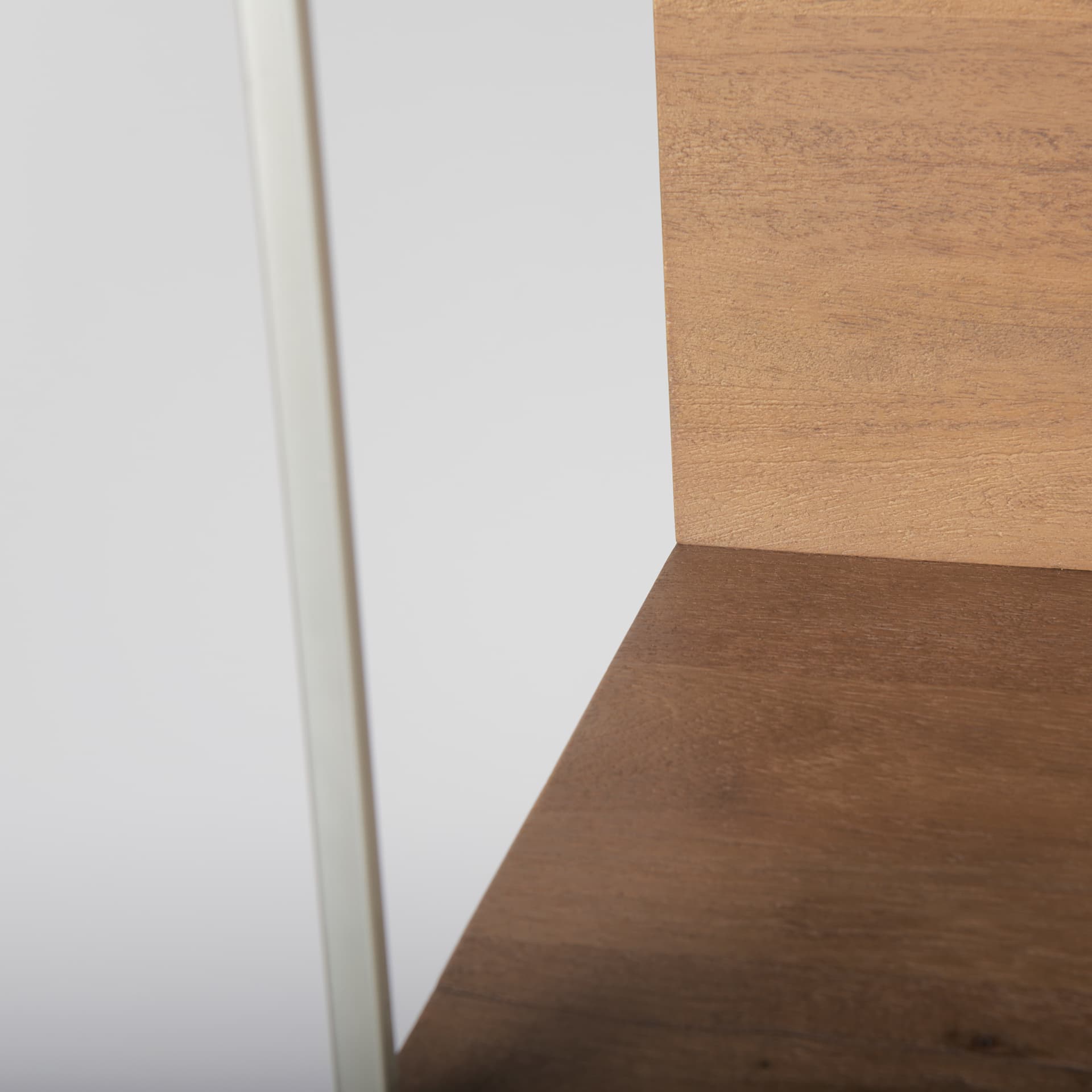 Morris II 19.75 x 15 x 72.5 Brown Wood and Silver Metal Frame 4 Shelf Shelving Unit — product photograph