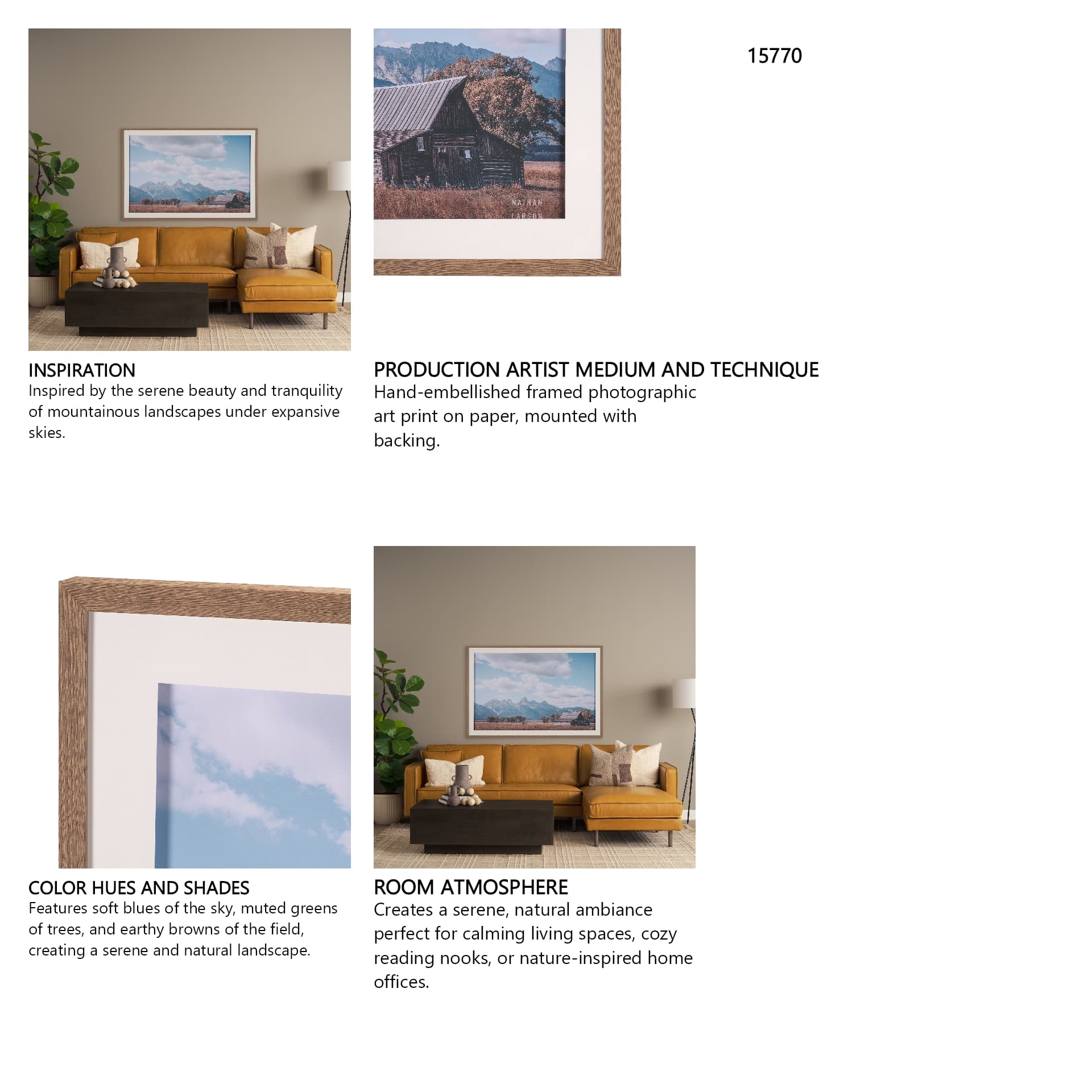 Historic Row IV by Nathan Larson a Framed Photo Art Print Matted under Glass — in a styled room
