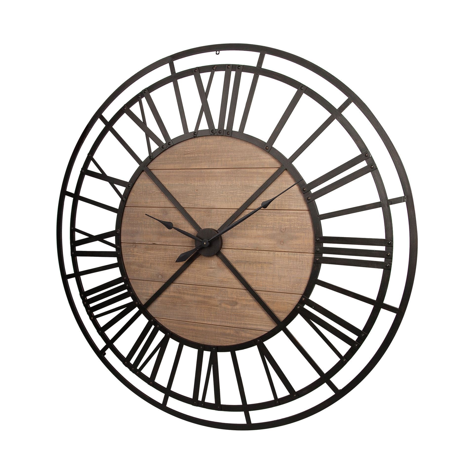 Lewiston 59" Round Oversized+ Industrial Wall Clock — product photograph