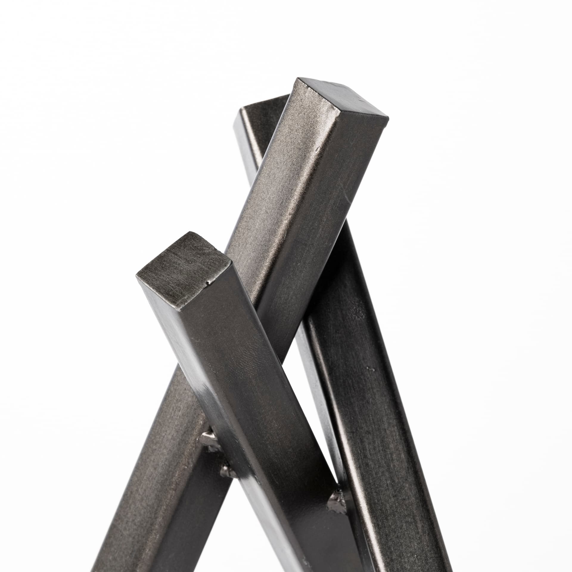 Bastian (Small) 8L x 7W Black Metal Abstract Object — product photograph