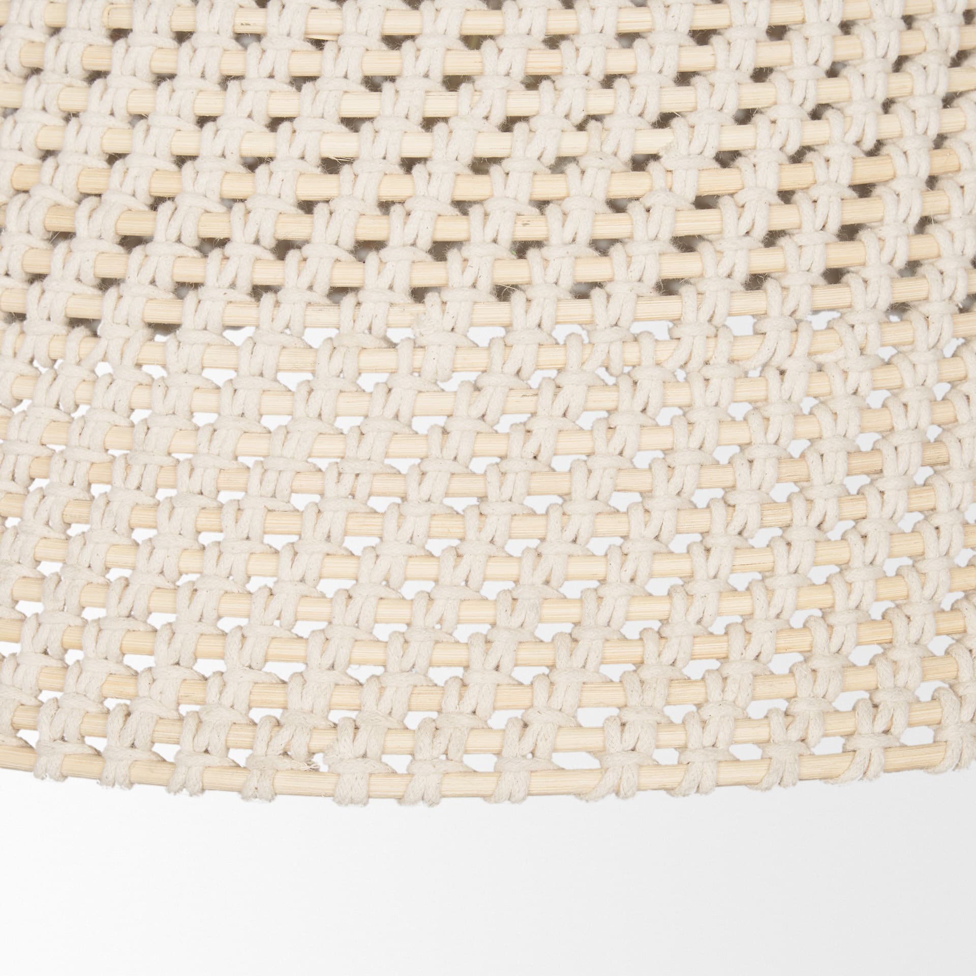 Tosha 1-Light Tapered Cotton Rope Drum Pendant — product photograph