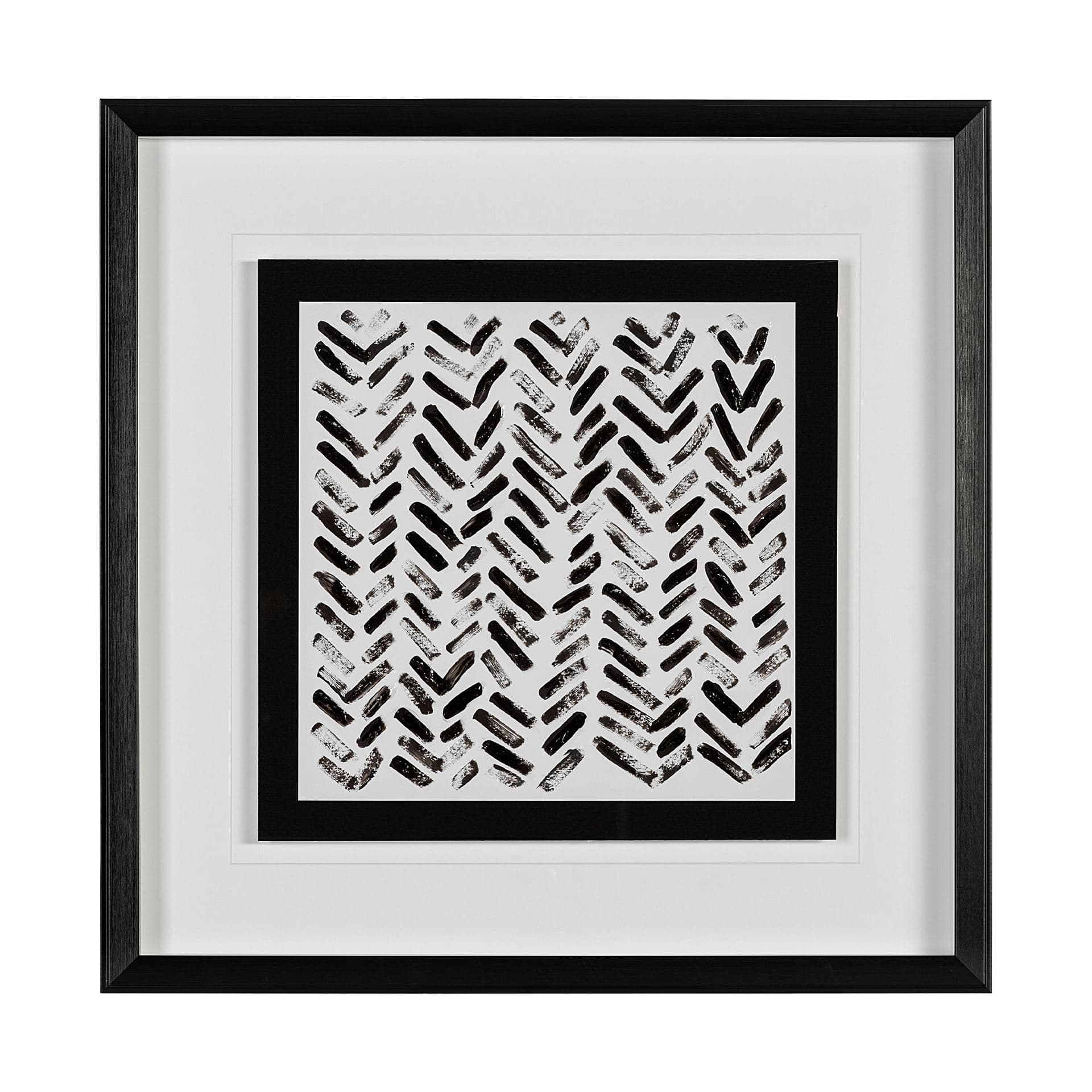 Mixed Signals VII by June Erica Vess a Hand Embellished Textured Framed Art Print Matted under Glass — product photograph