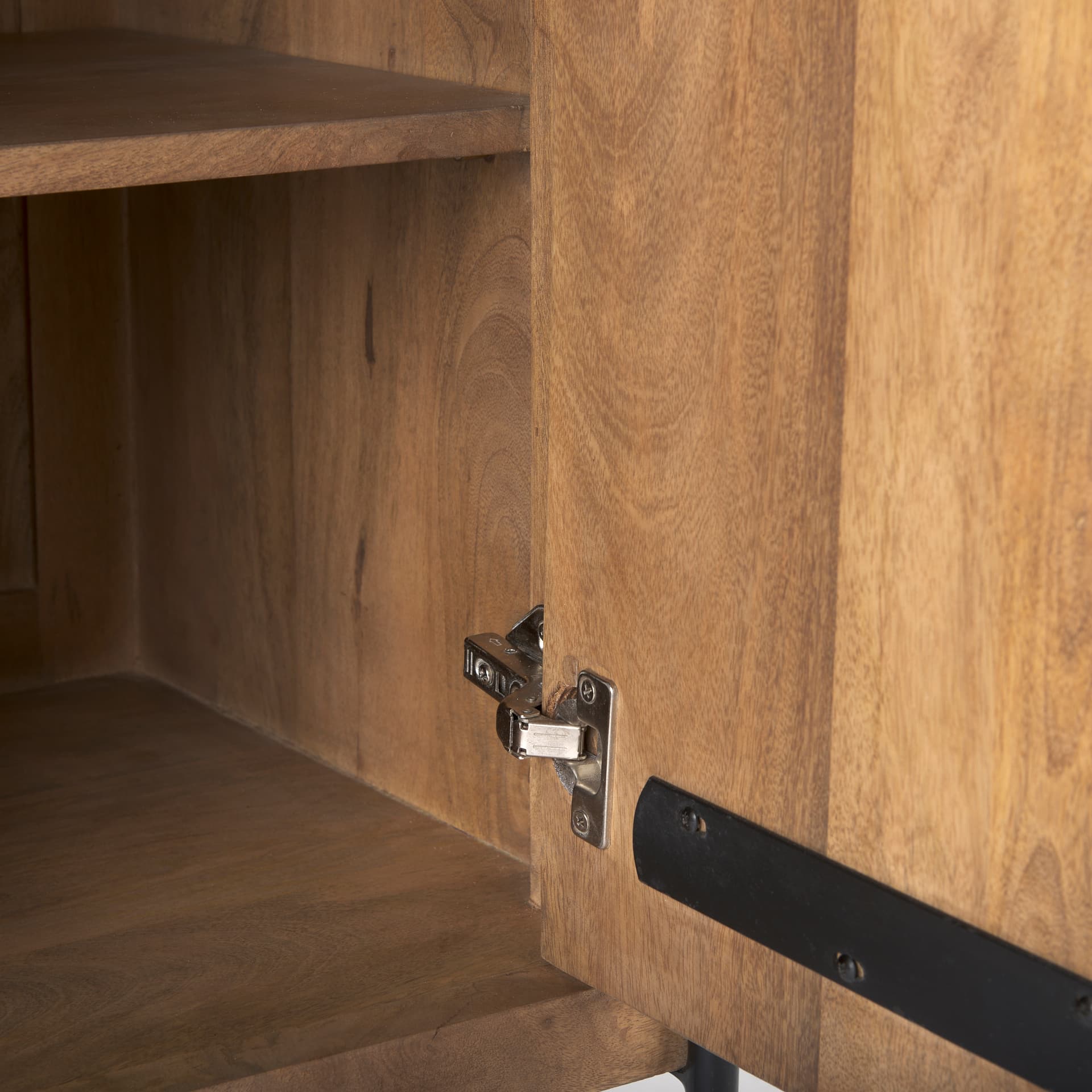 Cairo 36.0L x 19.5W x 36.0H 2 Door Wood and Metal Cabinet — product photograph