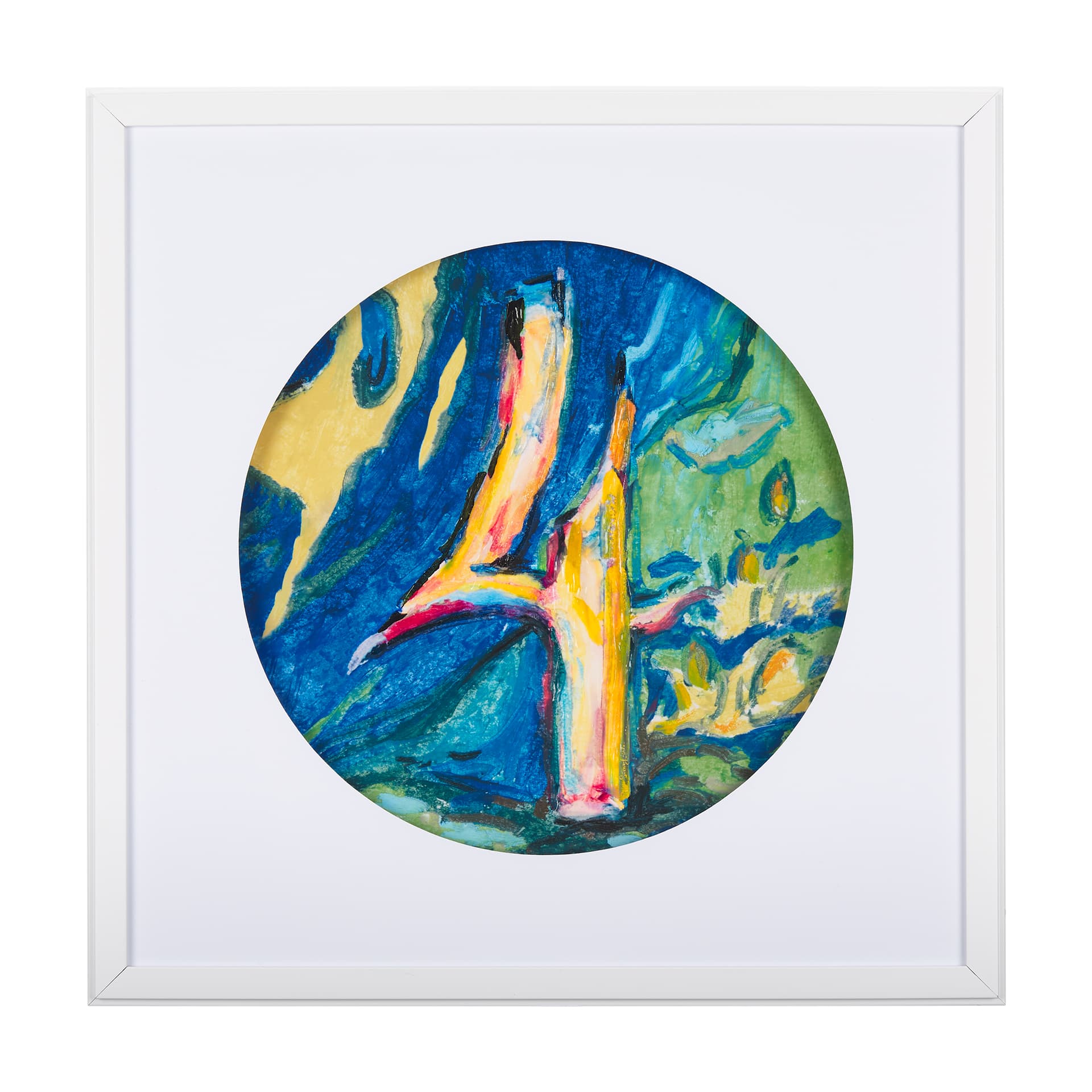 Numbers IV by Mercana Studio a Hand Embellished Textured Framed Art Print Matted under Glass — product photograph