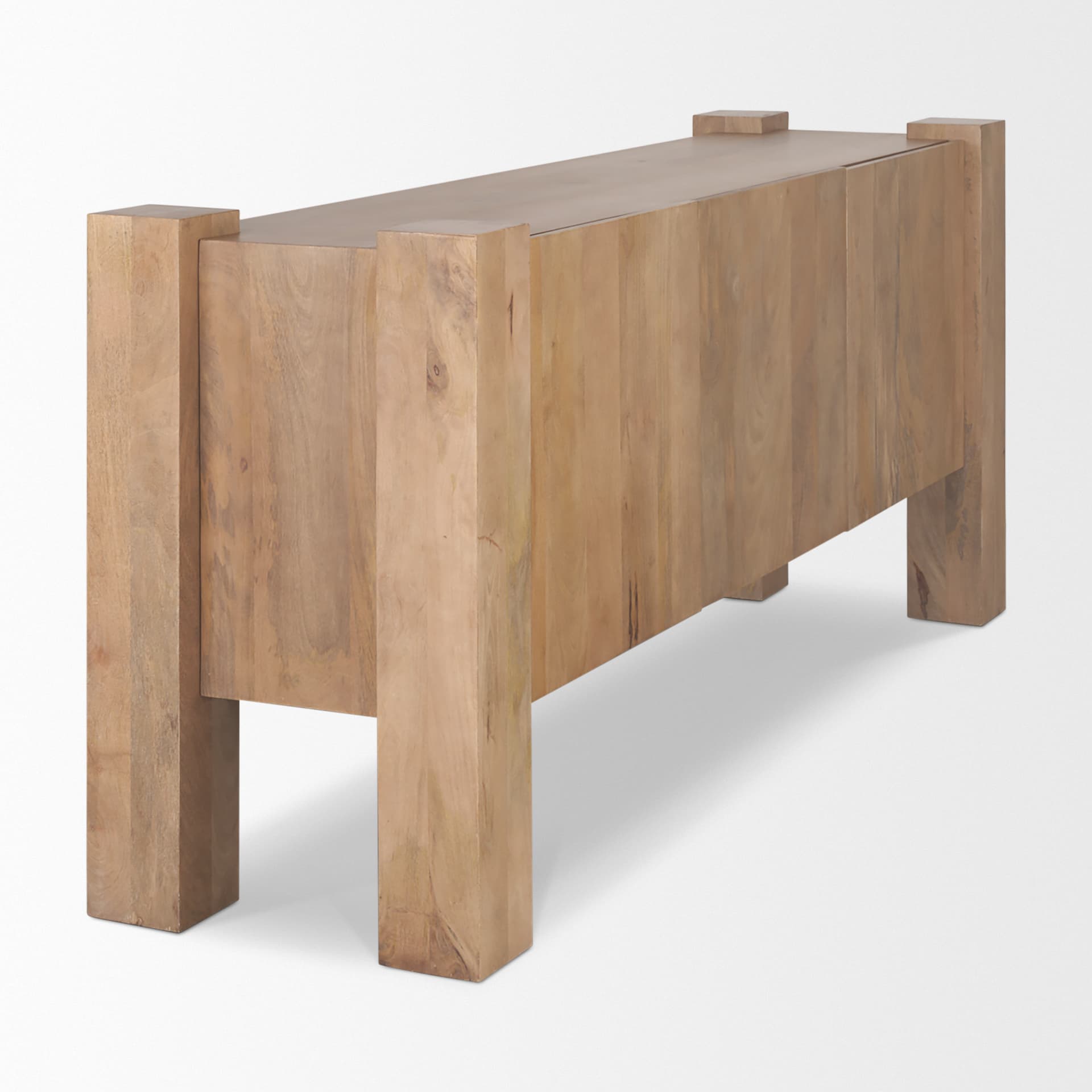 Beth Light Brown Wood w/ 3 Doors Sideboard — product photograph