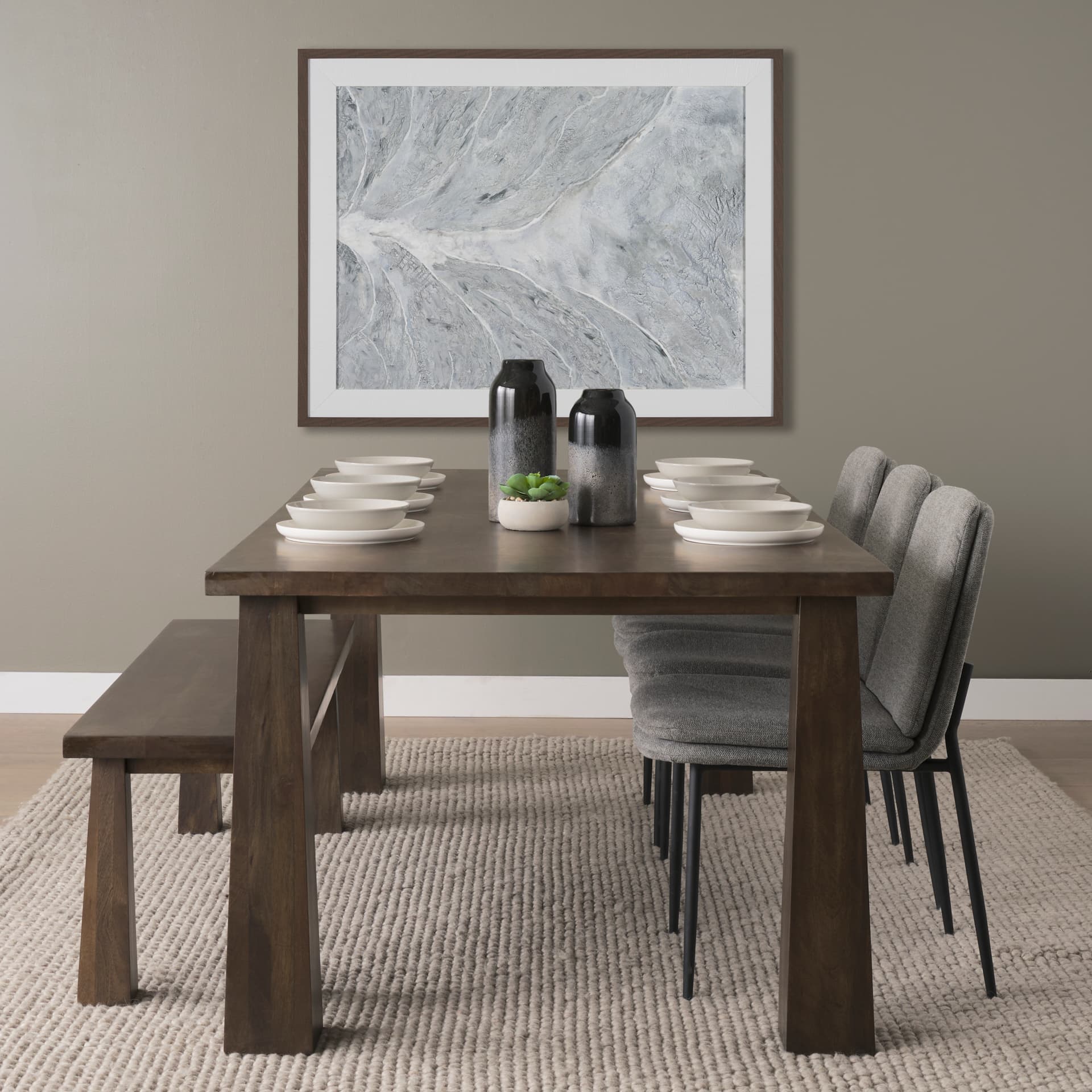 Emu Short Black w/ Gray Vase — product photograph