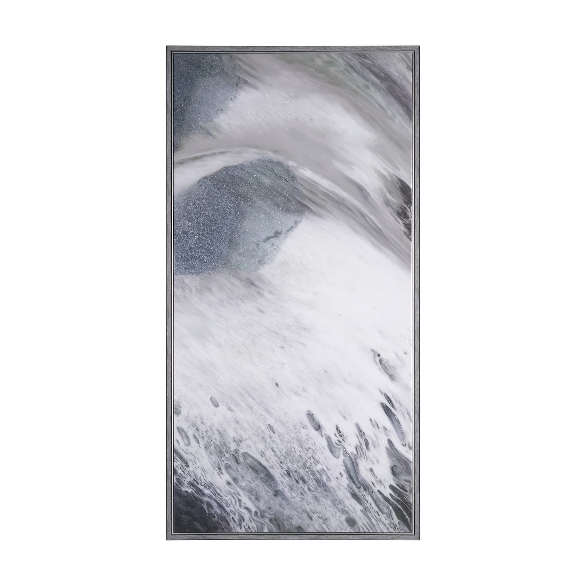Storm Surge IV by Mercana Studio a Hand Embellished Textured Framed Canvas — product photograph