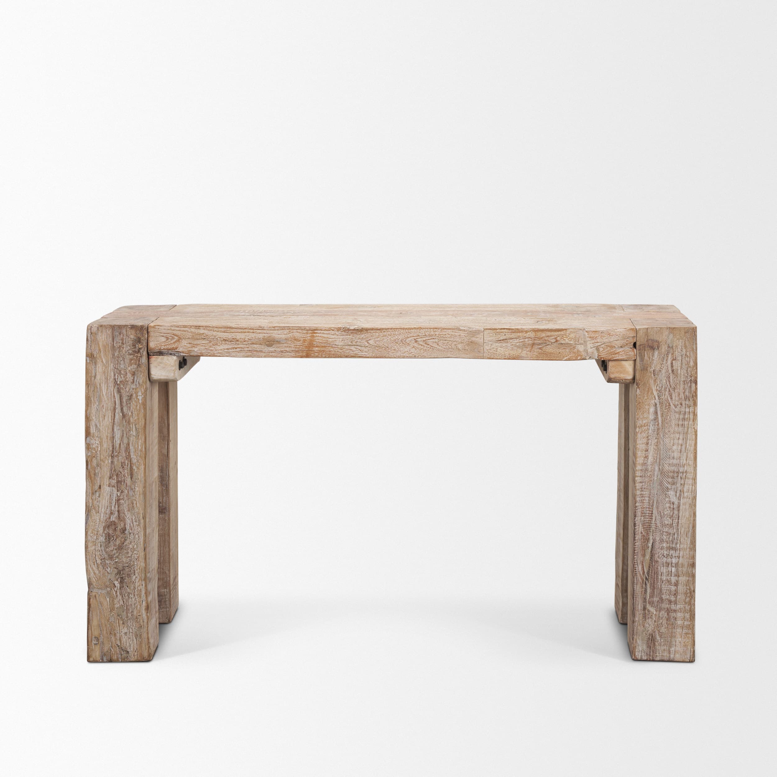 McArthur Whitewash Reclaimed Wood Console Table — product photograph