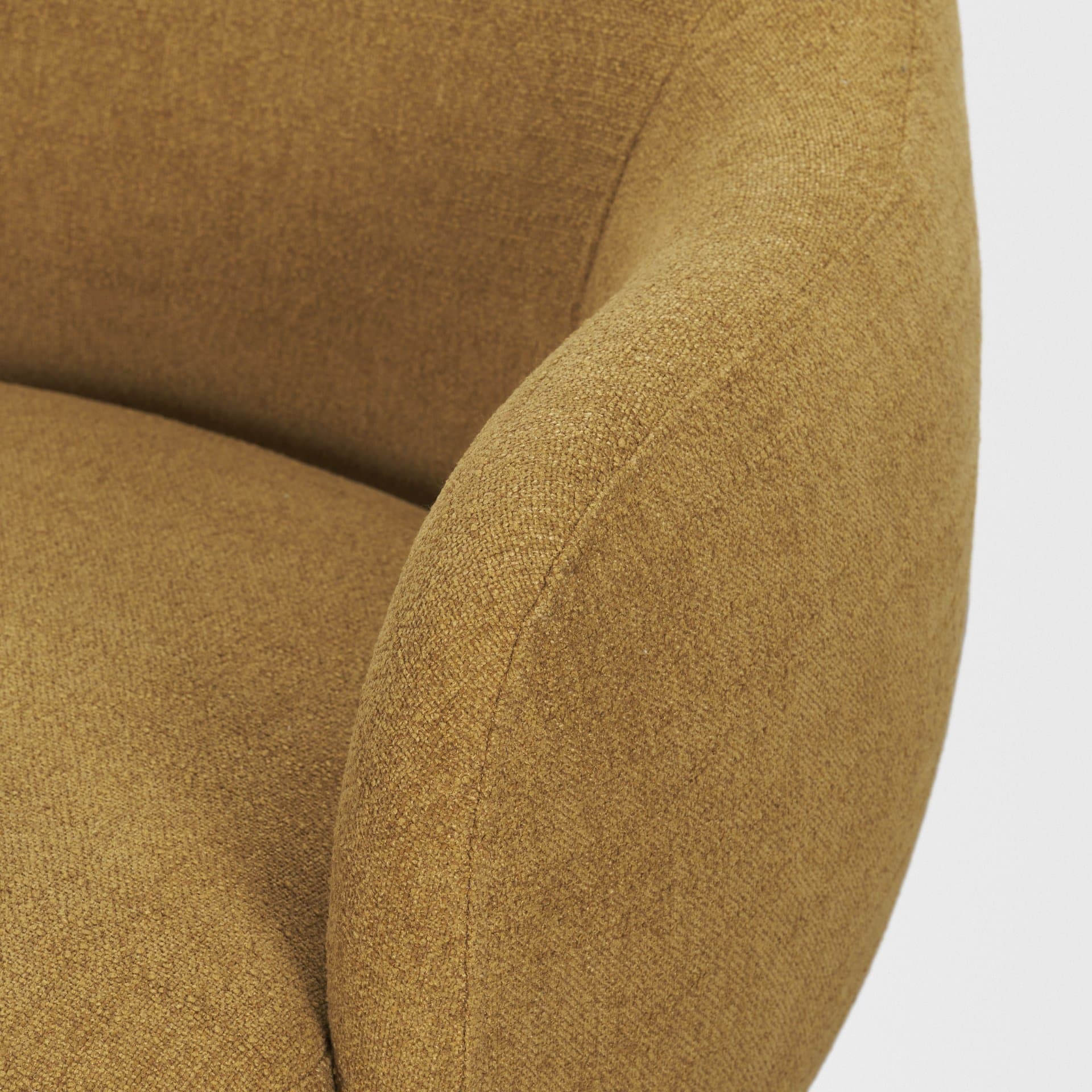 Hudson Mustard Fabric Upholstered Swivel Chair — product photograph