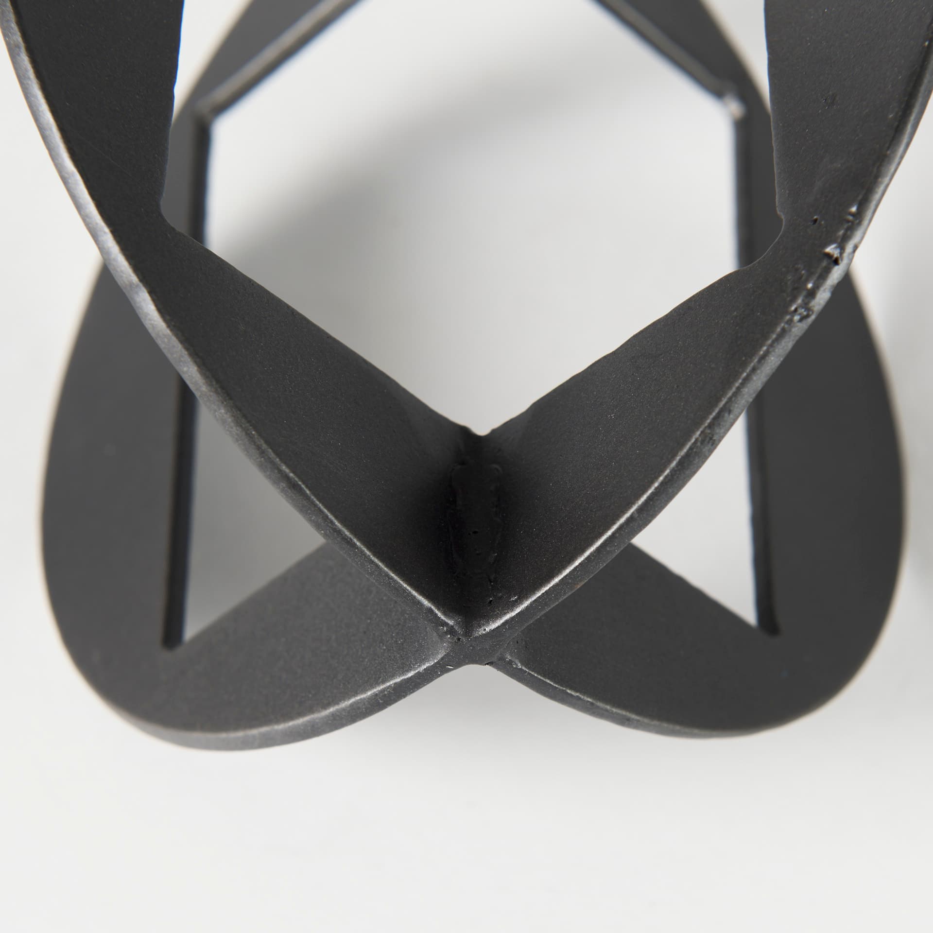 Cusco 6.0 L x 6.0 W x 6.0 H Black Iron Small Gunmetal Geometric Decorative Object — product photograph