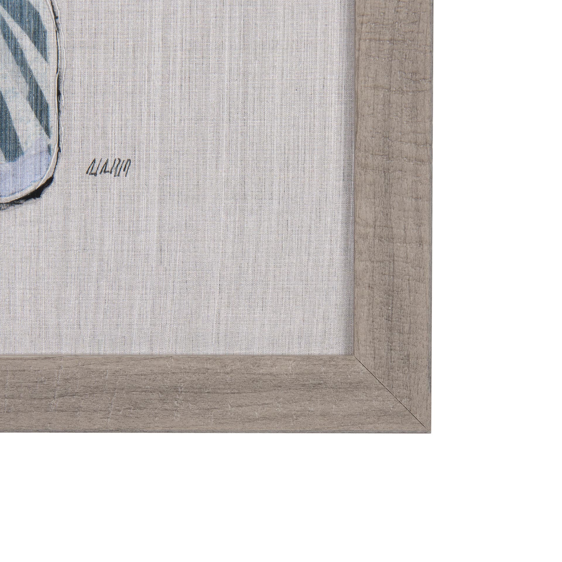 Moth Blue I by Mercana Studio a Hand Embellished Textured Framed Art Print — product photograph